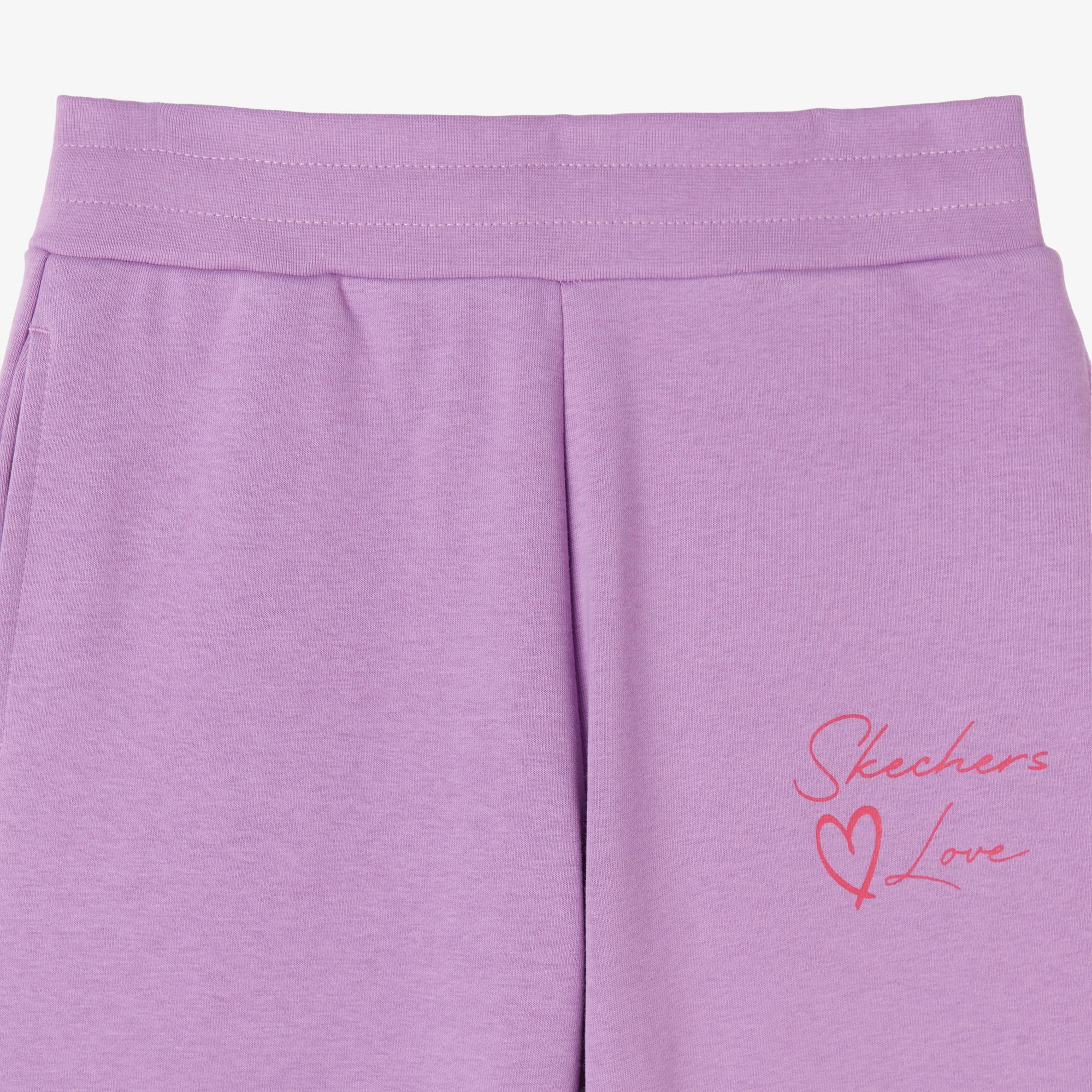 Skechers Lw Fleece Çocuk Mor Eşofman Altı