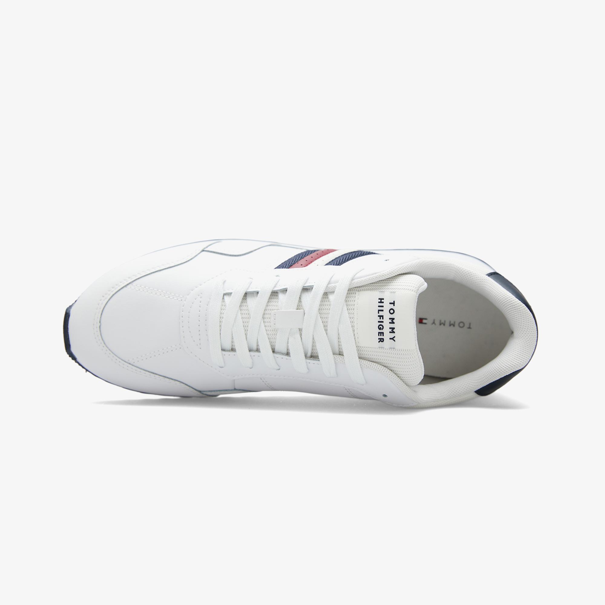 Tommy Hilfiger New Runner Eva Leather Erkek Beyaz Sneaker