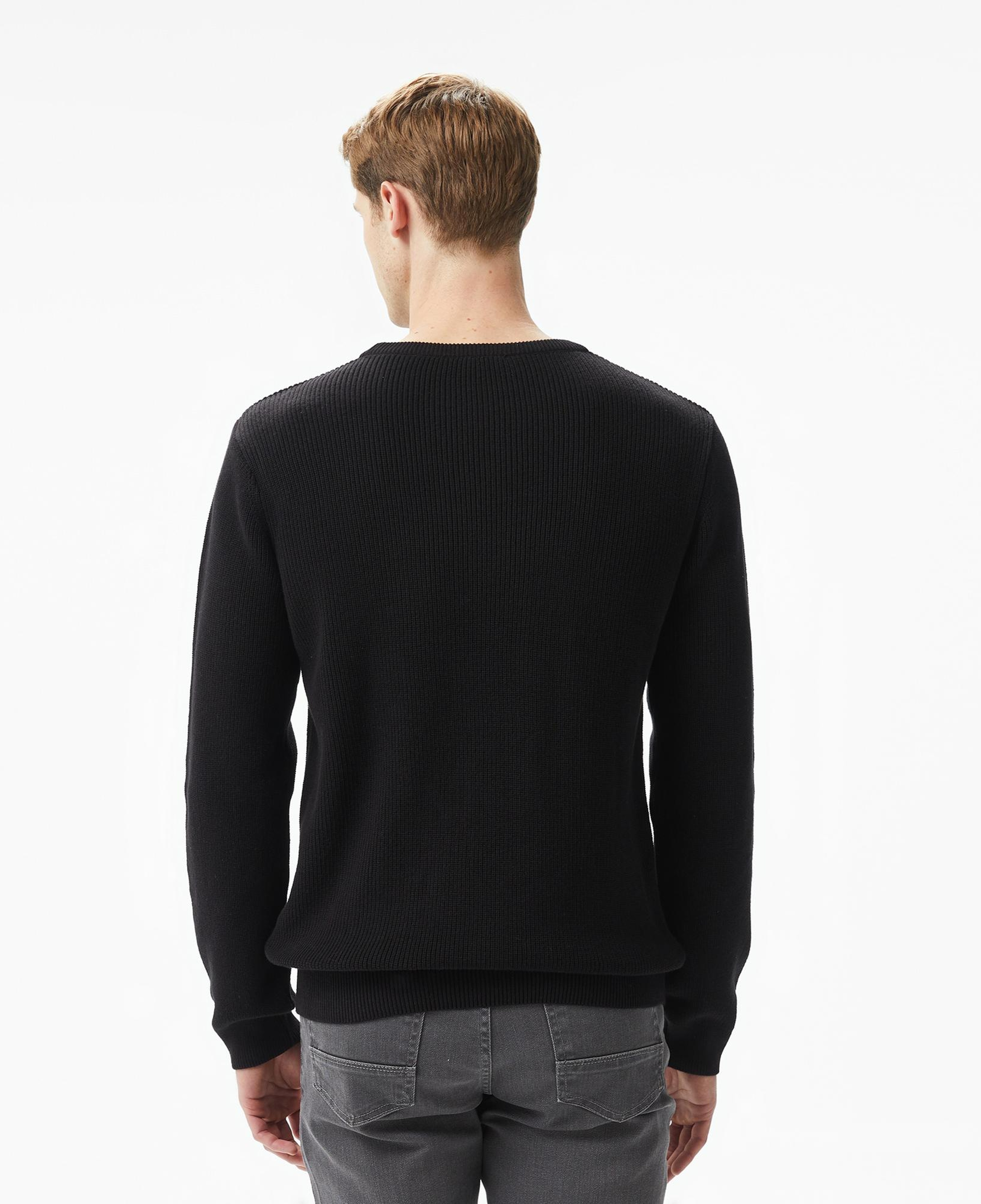 Ucla Emory Nakışlı Erkek Siyah Bisiklet Yaka Triko