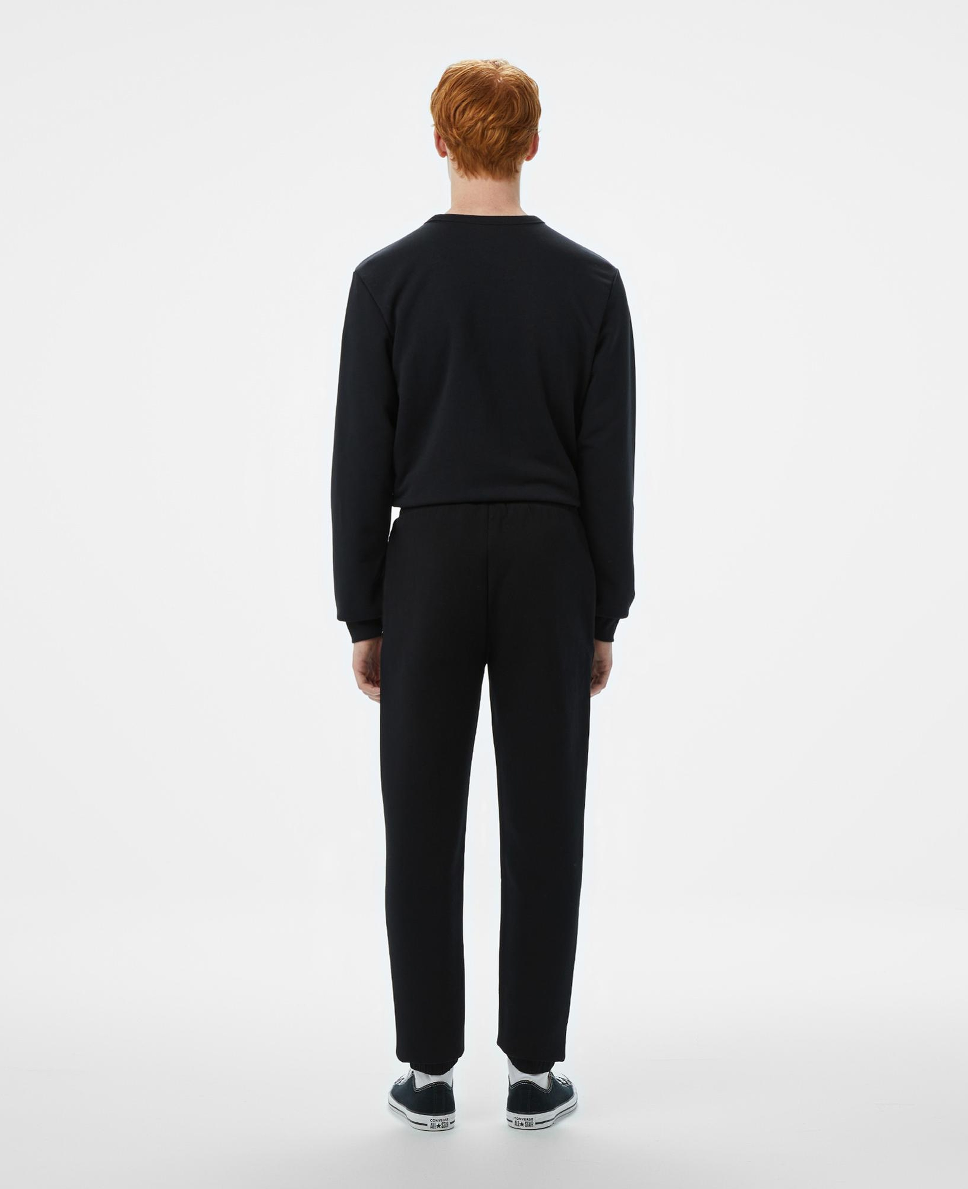 Converse Star Chevron Baskılı Erkek Oversize Fit Siyah Eşofman Altı