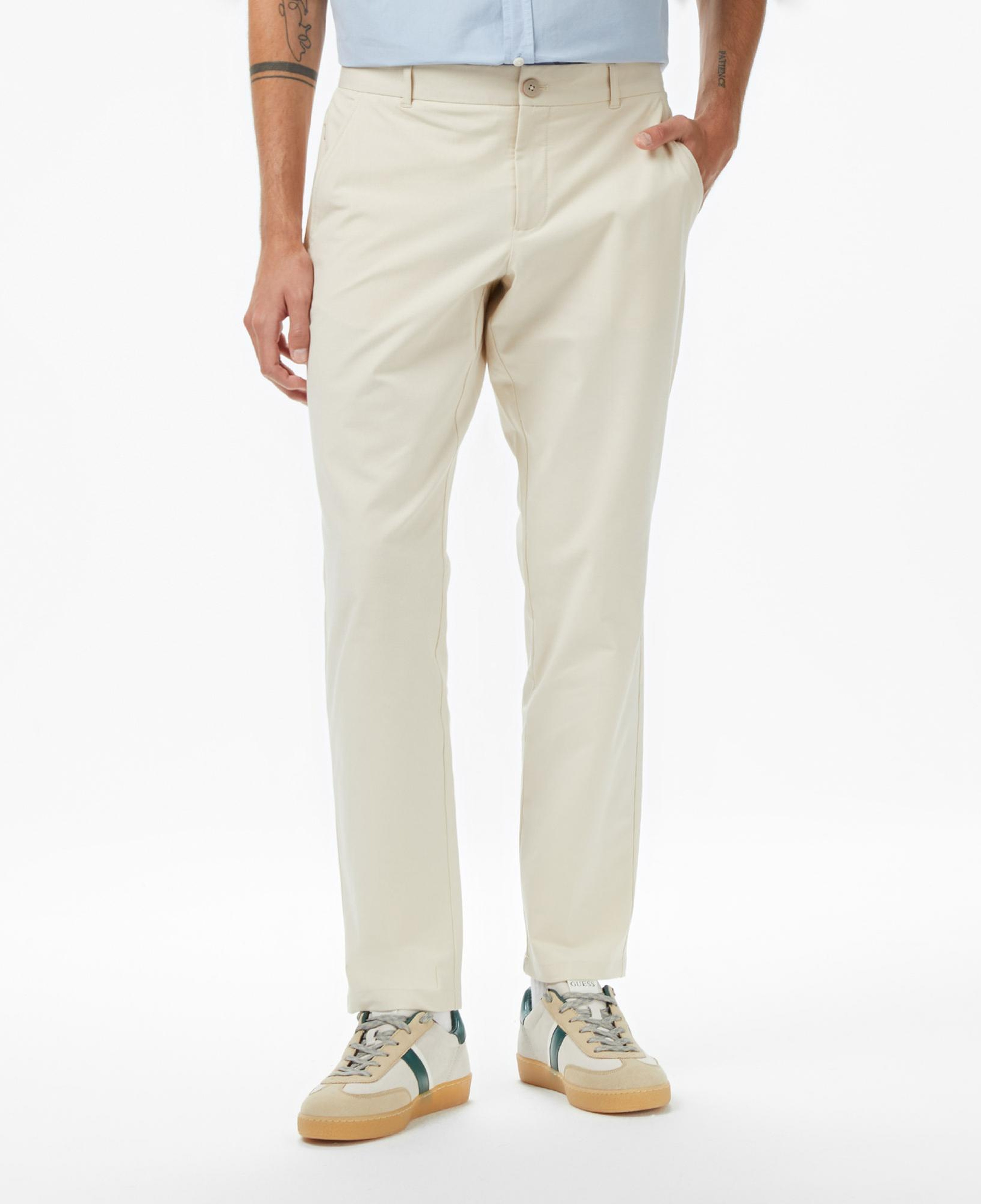 Guess Myron Slim Fit Erkek Krem Pantolon