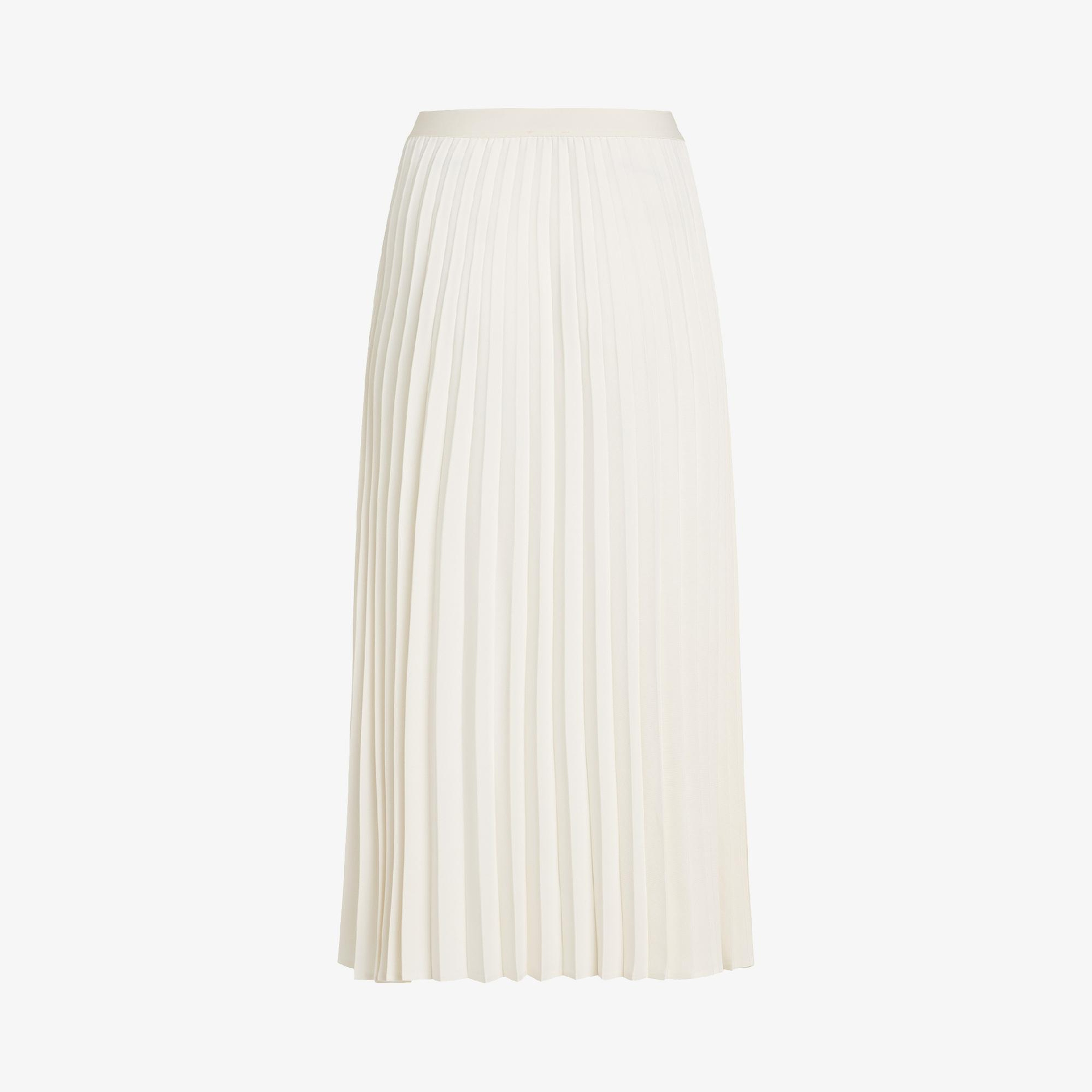 Tommy Hilfiger Fluid Pleated Pull On Midi Kadın Krem Rengi Etek