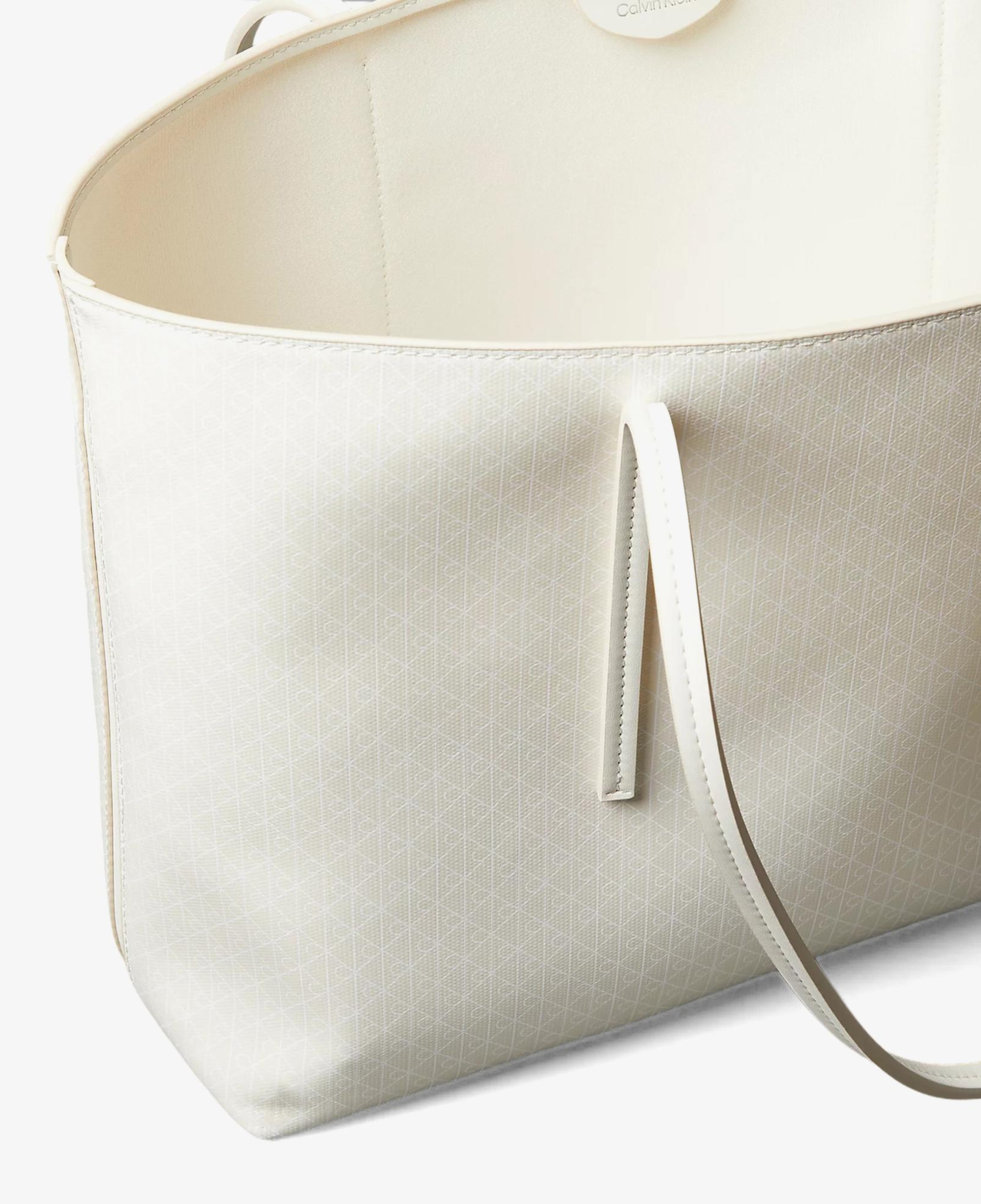 Calvin Klein Emblem Tote Kadın Beyaz Çanta
