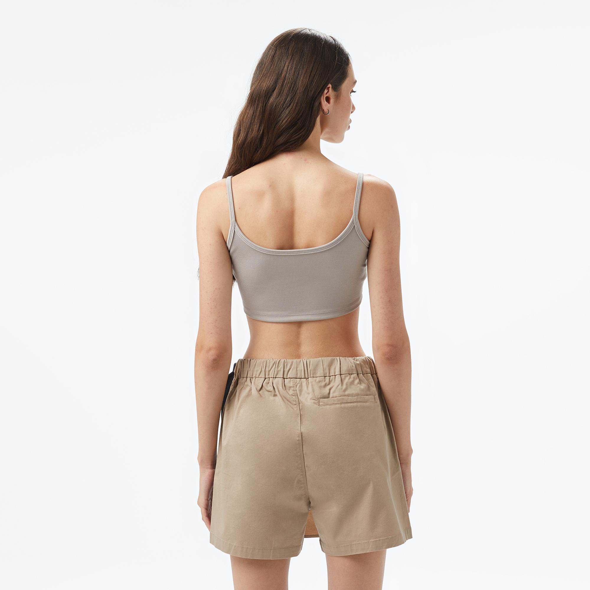 Converse Star Chevron Baskılı Kadın Gri T-Shirt