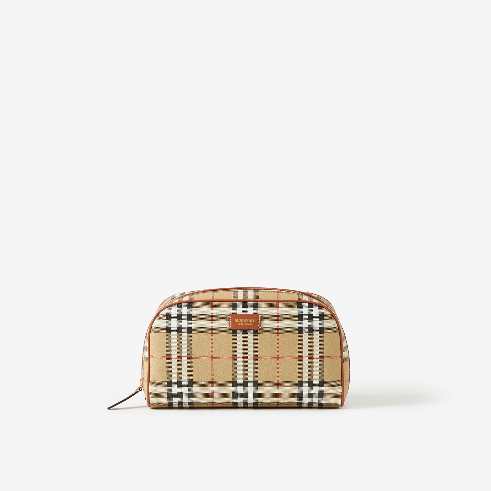 Burberry Cosmetic Medium Travel Pouch Kadın Bej Çanta