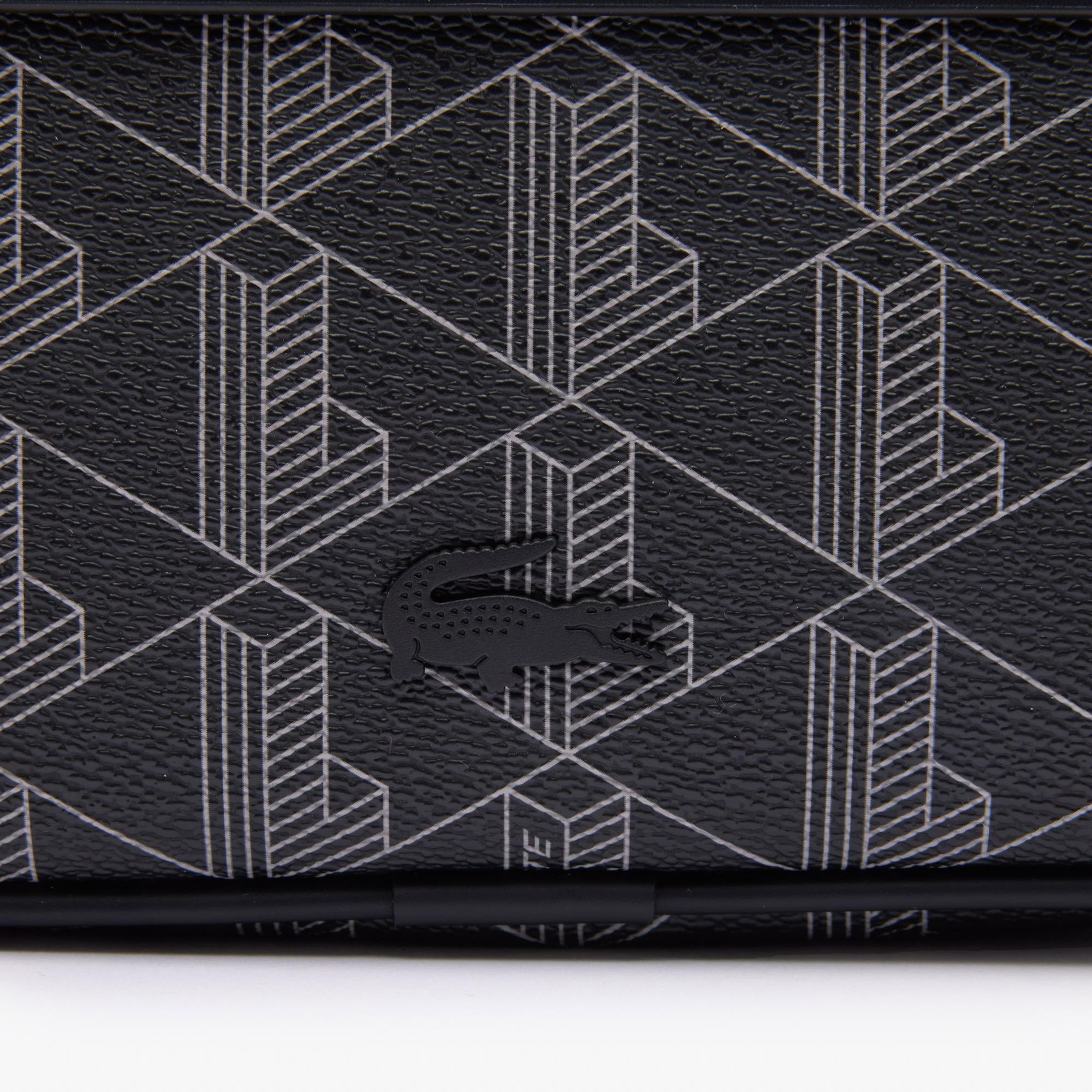 Lacoste The Blend Erkek Monogram Siyah Bel Çantası