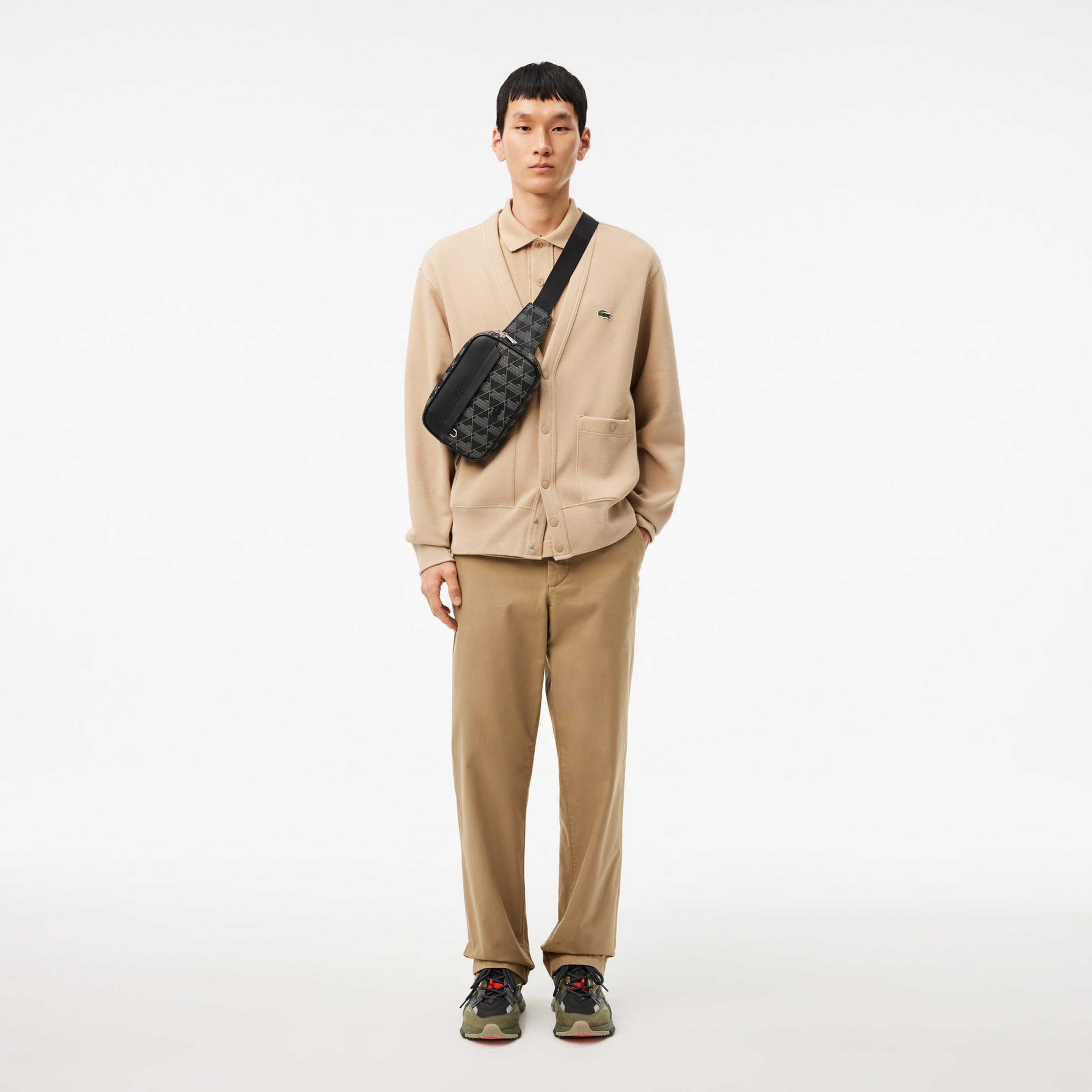 Lacoste The Blend Erkek Monogram Siyah Bel Çantası