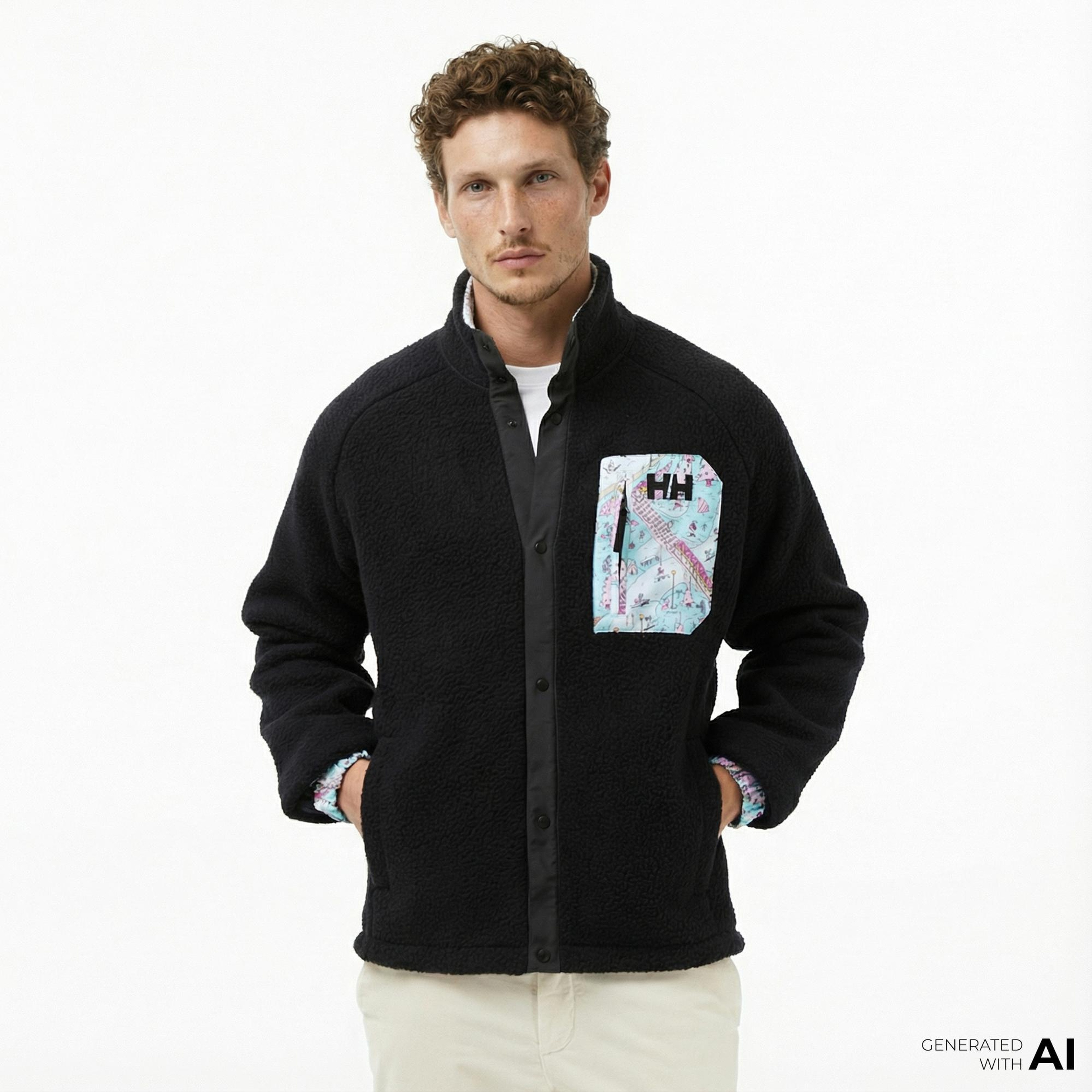 Helly Hansen Panorama Pile Snap Erkek Siyah Ceket