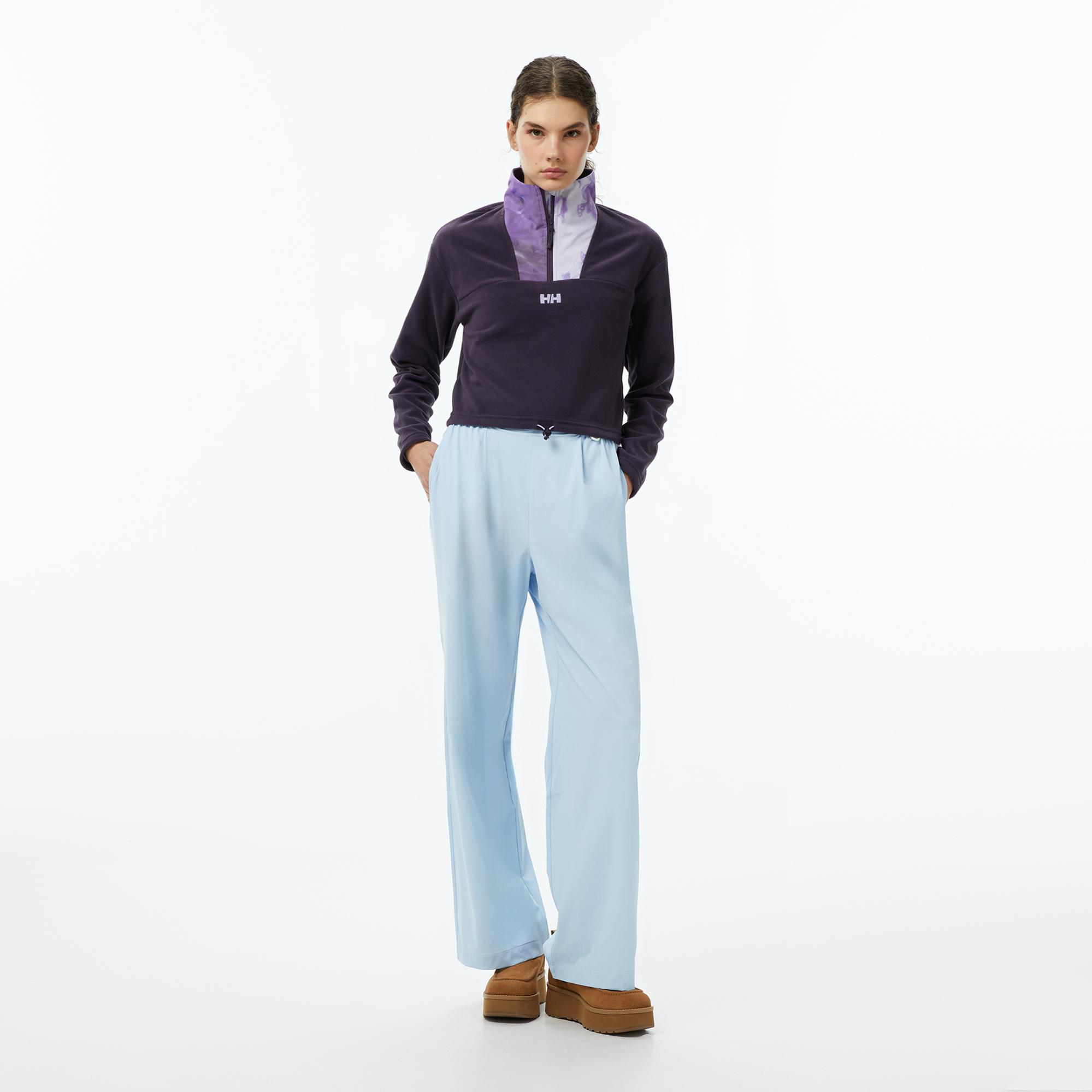 Helly Hansen W Daybreaker Cropped Polar Kadın Mor Sweatshirt