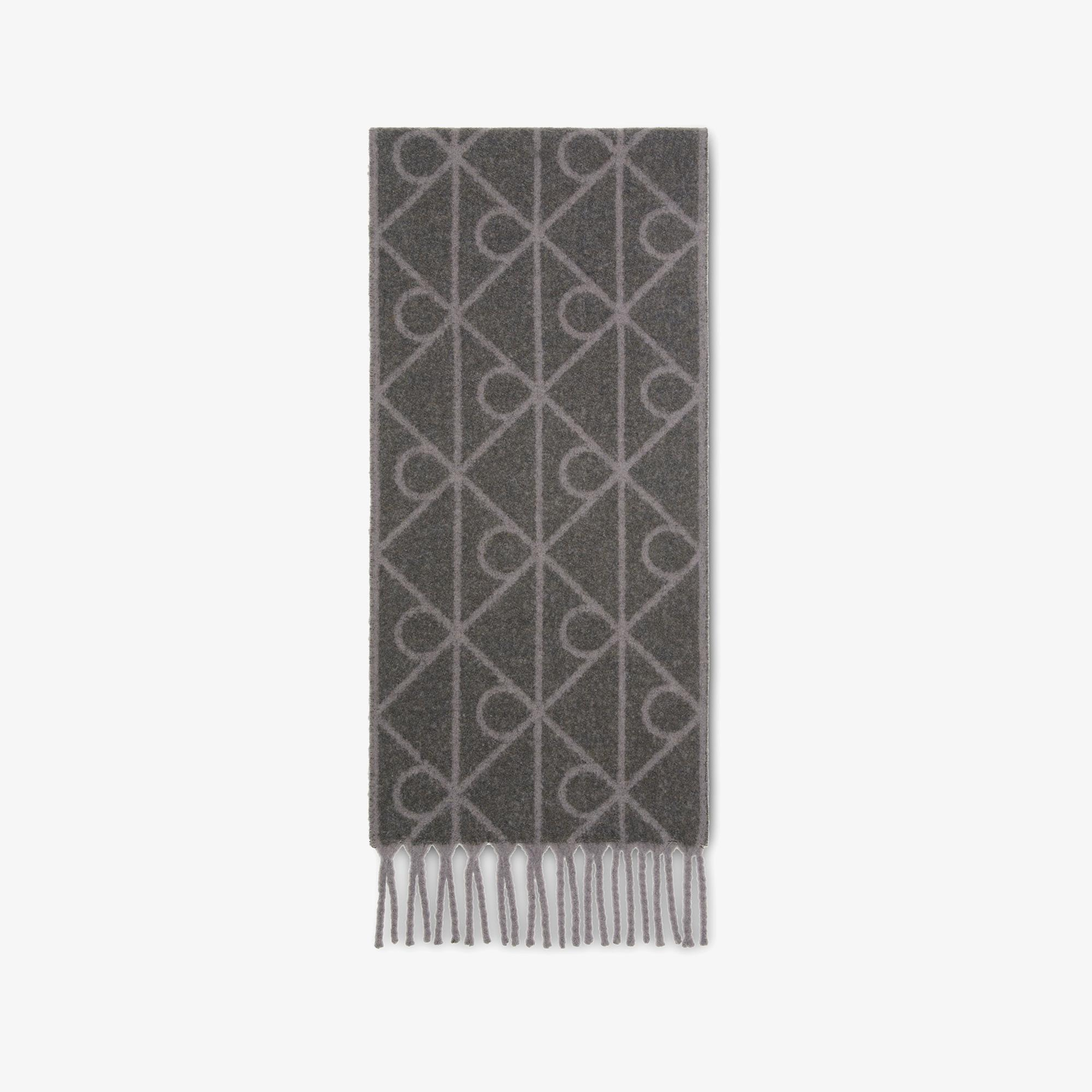 Calvin Klein Emblem Brushed Erkek Gri Şal