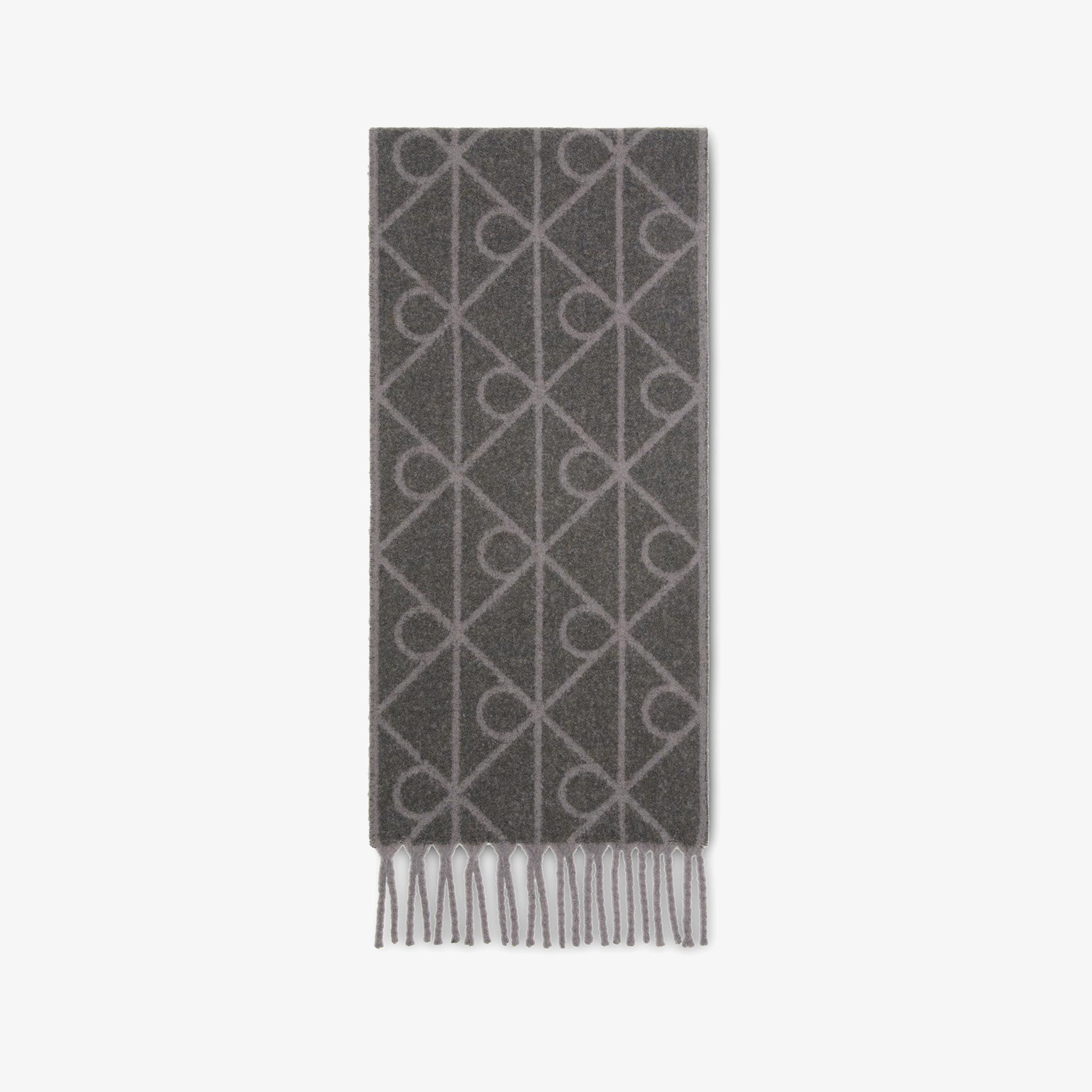 Calvin Klein Emblem Brushed Erkek Gri Şal