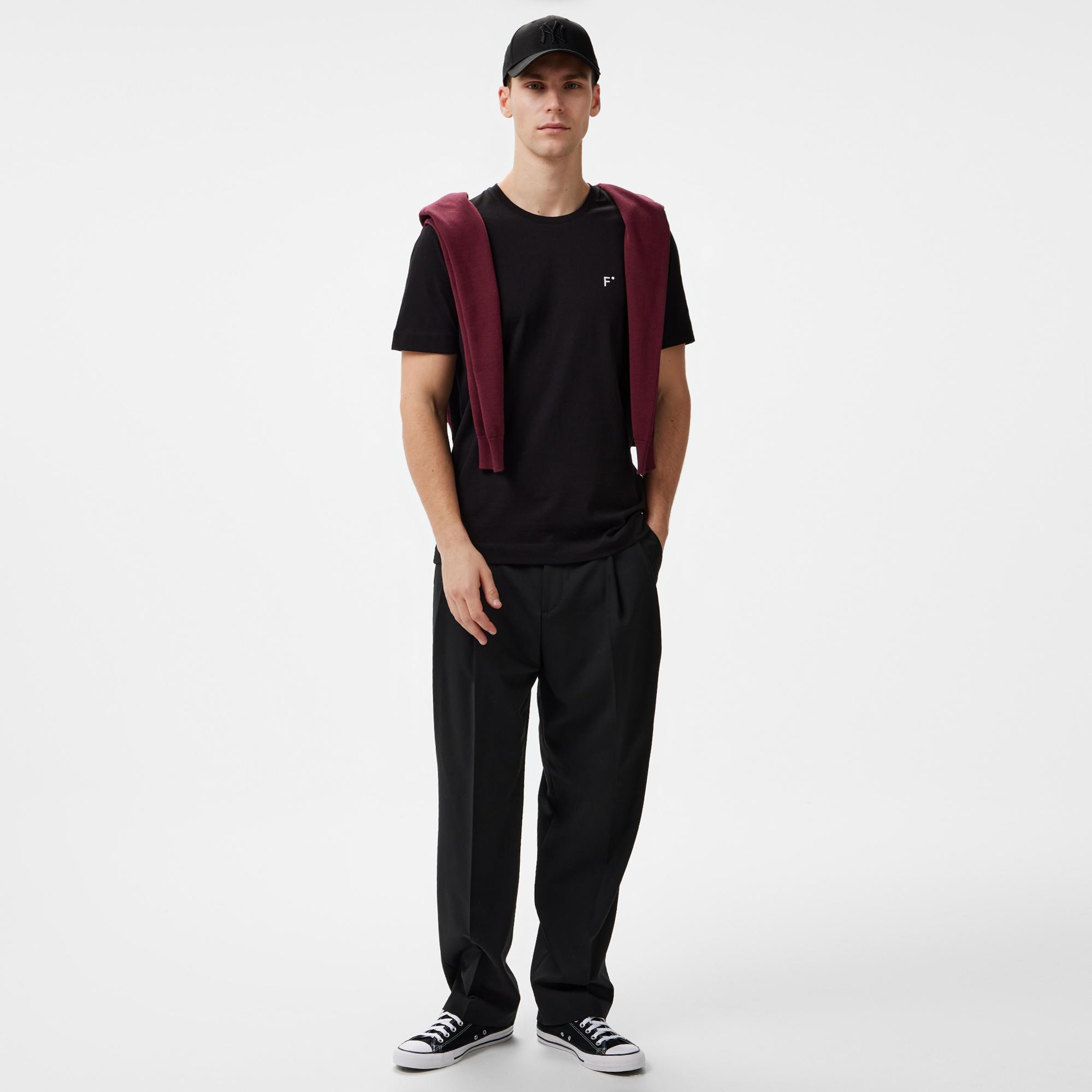 FashFed Unisex Siyah T-Shirt