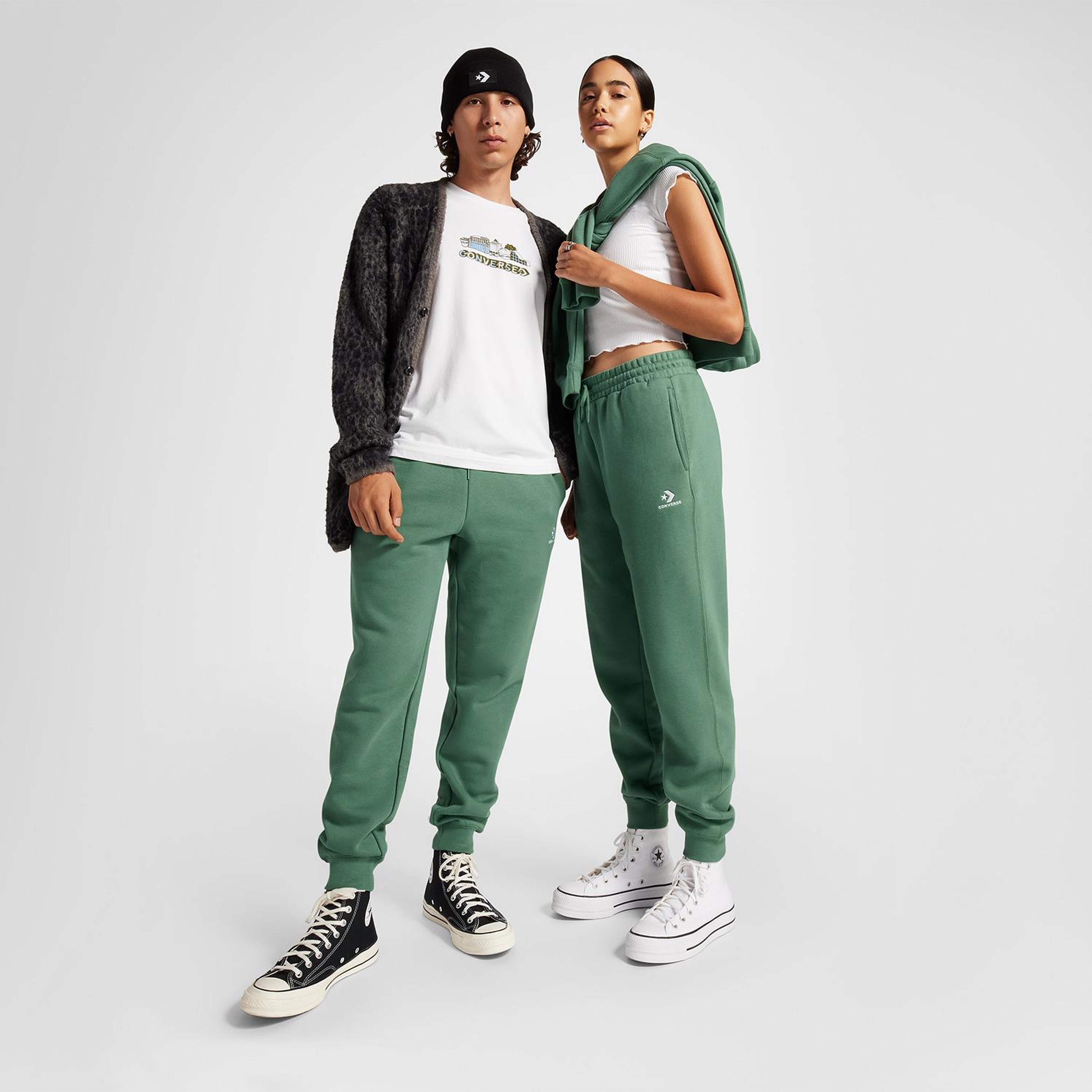 Converse Go-To Star Chevron Standard-Fit Unisex Yeşil Eşofman Altı