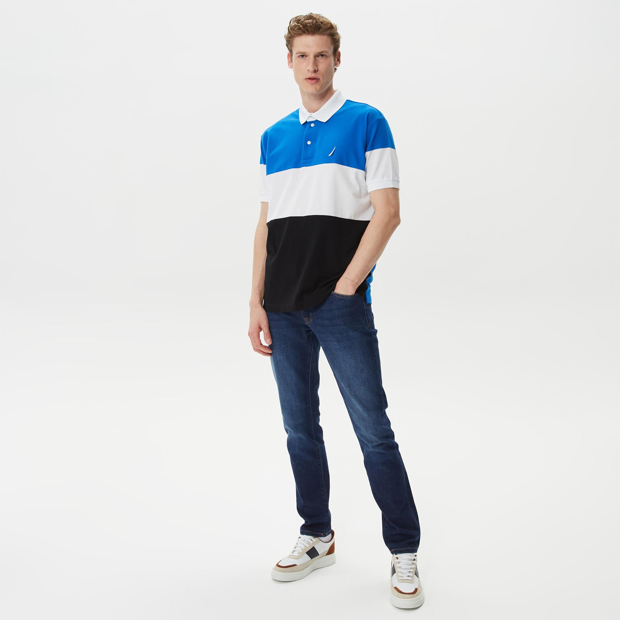 Nautica Erkek Mavi Classic Fit Kısa Kollu Polo