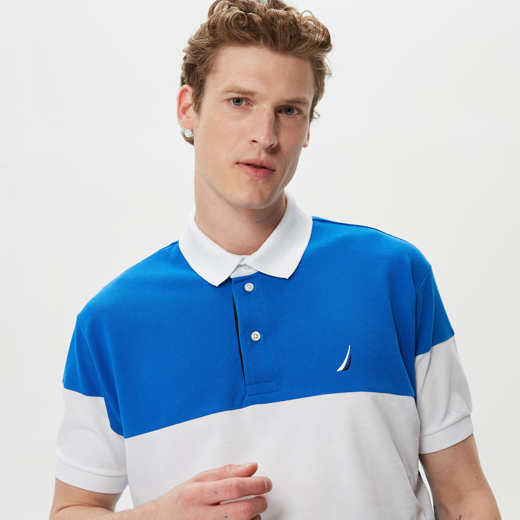 Nautica Erkek Mavi Classic Fit Kısa Kollu Polo