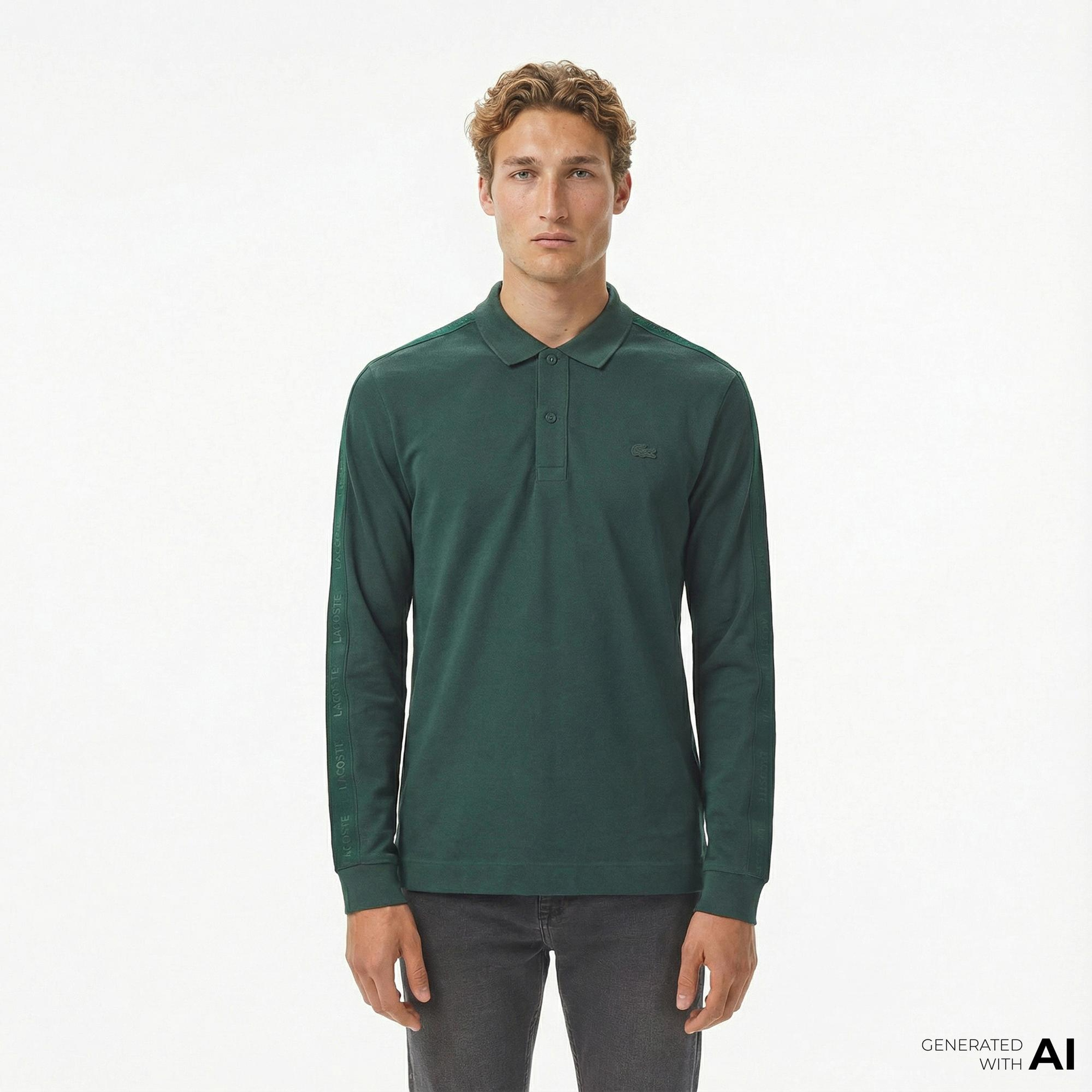 Lacoste Erkek Regular Fit Uzun Kollu Koyu Yeşil Polo