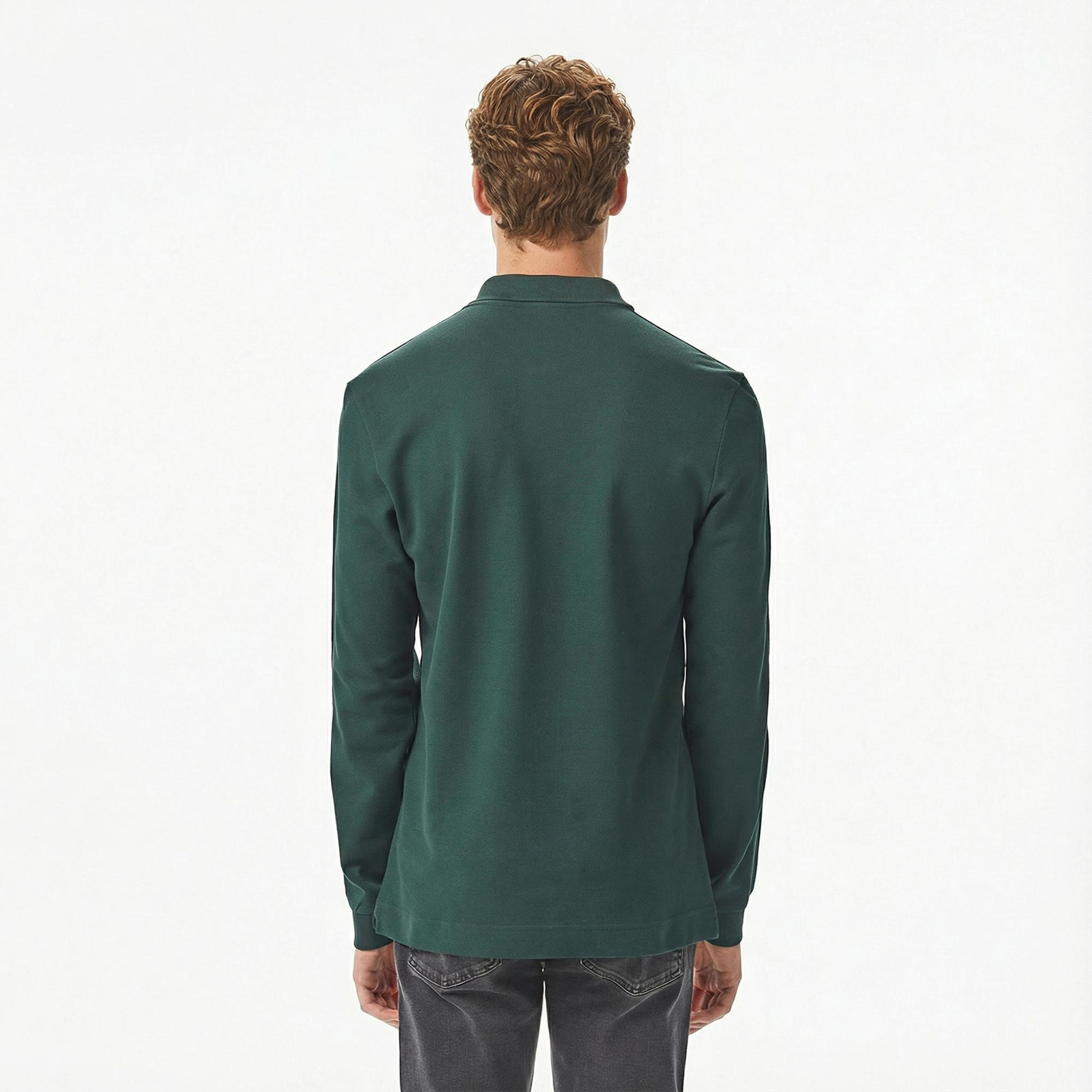 Lacoste Erkek Regular Fit Uzun Kollu Koyu Yeşil Polo