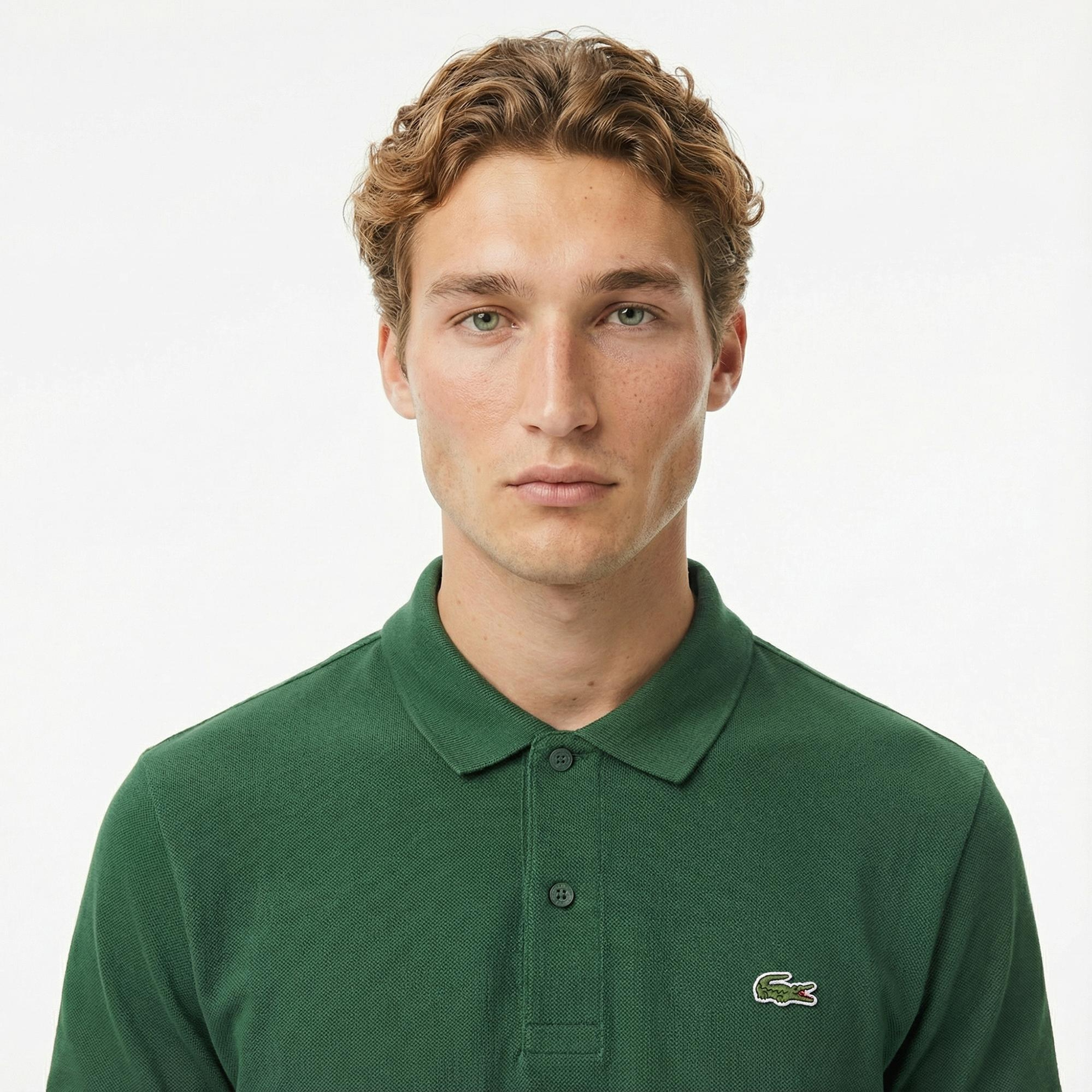 Lacoste Erkek Regular Fit Uzun Kollu Koyu Yeşil Polo