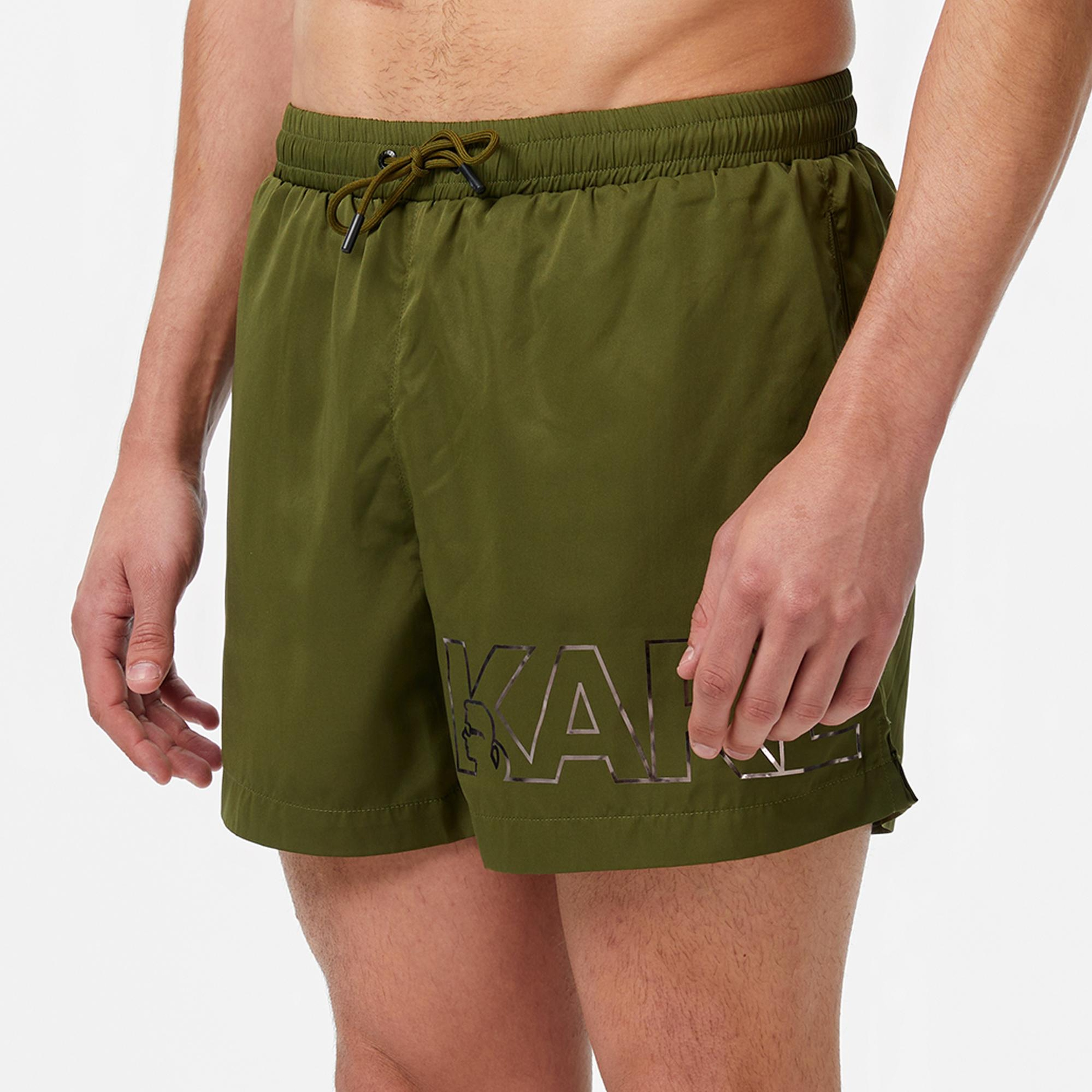 Karl Lagerfeld Erkek Yeşil Mayo Şort