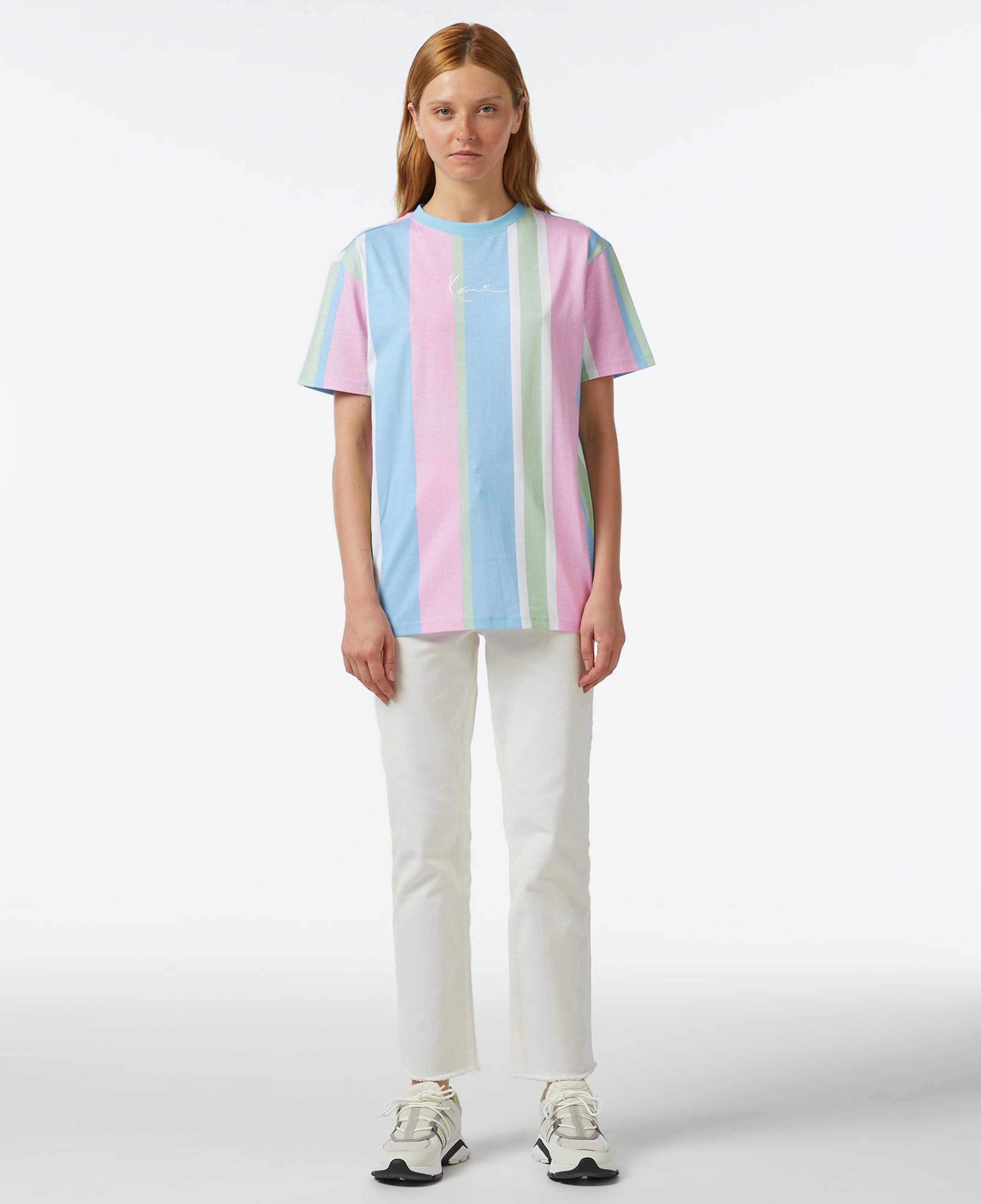 Karl Kani KK Small Sign. Os Stripe Kadın Renkli T-Shirt