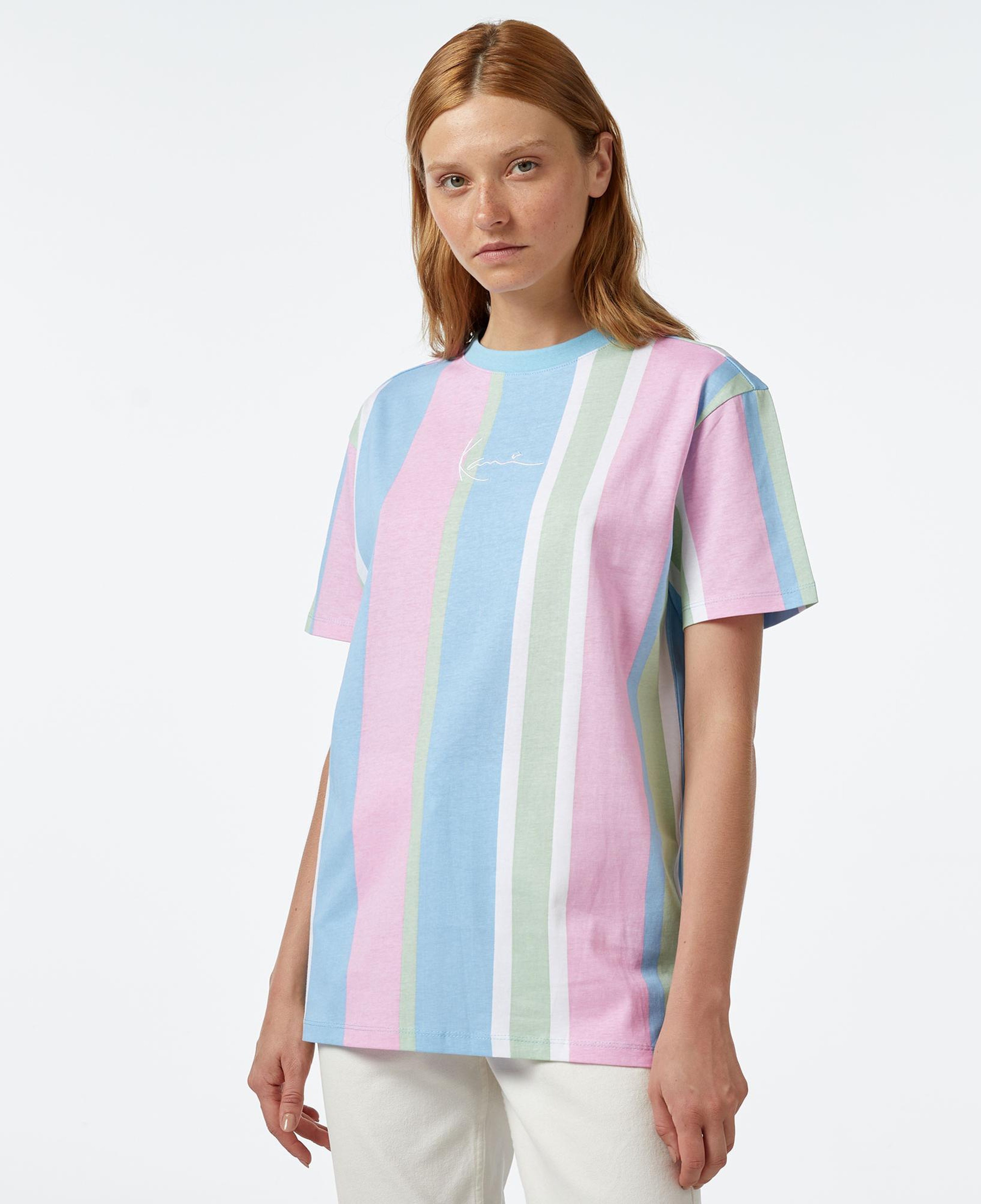 Karl Kani KK Small Sign. Os Stripe Kadın Renkli T-Shirt