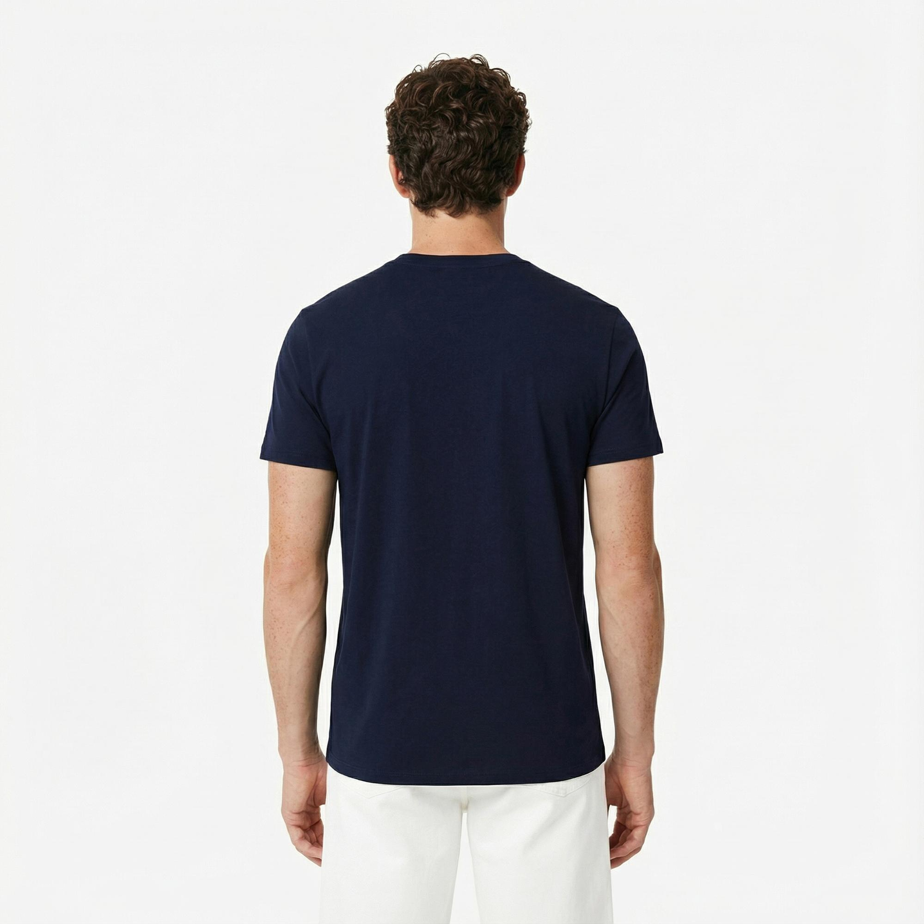 Lacoste Erkek Regular Fit Bisiklet Yaka Lacivert T-Shirt
