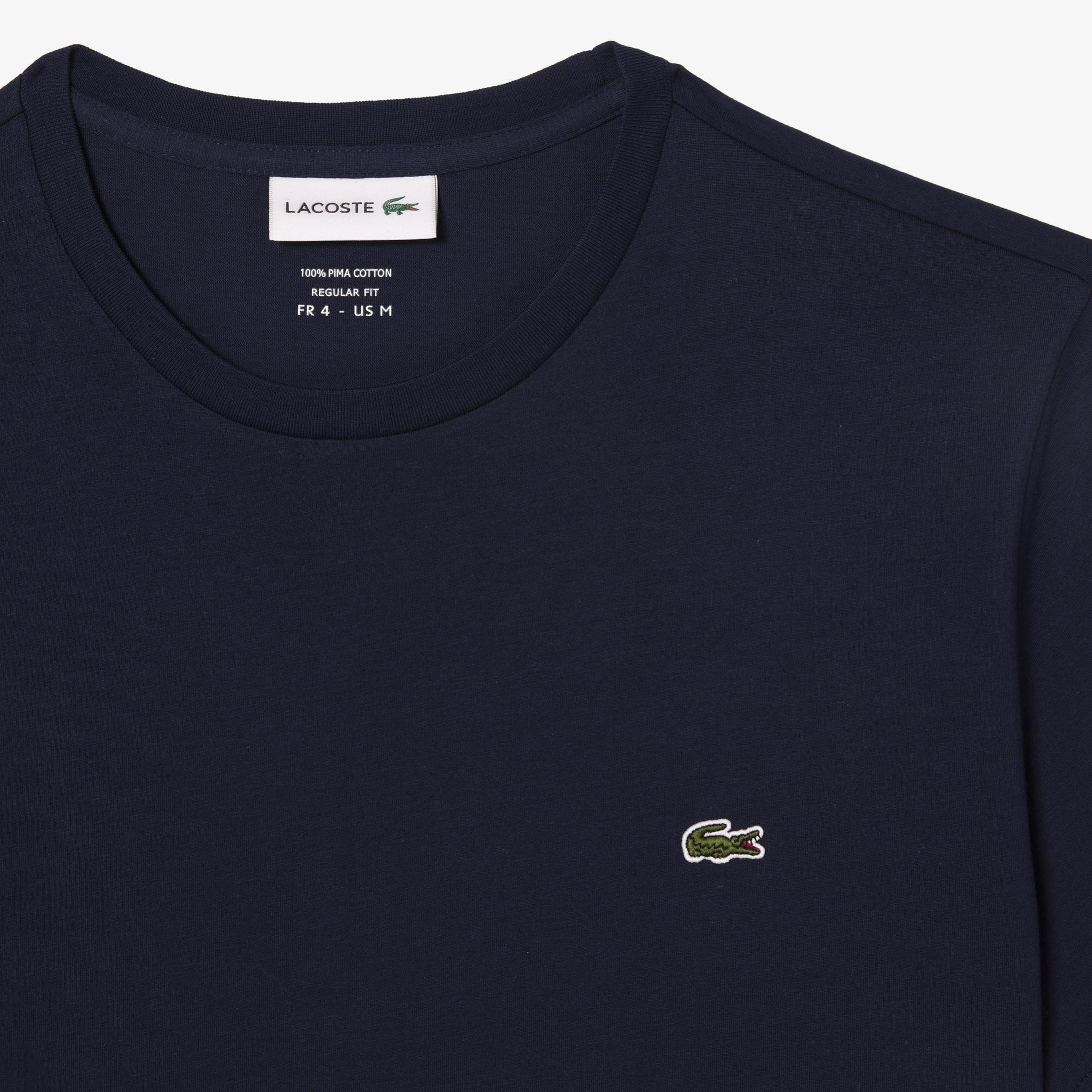 Lacoste Erkek Regular Fit Bisiklet Yaka Lacivert T-Shirt