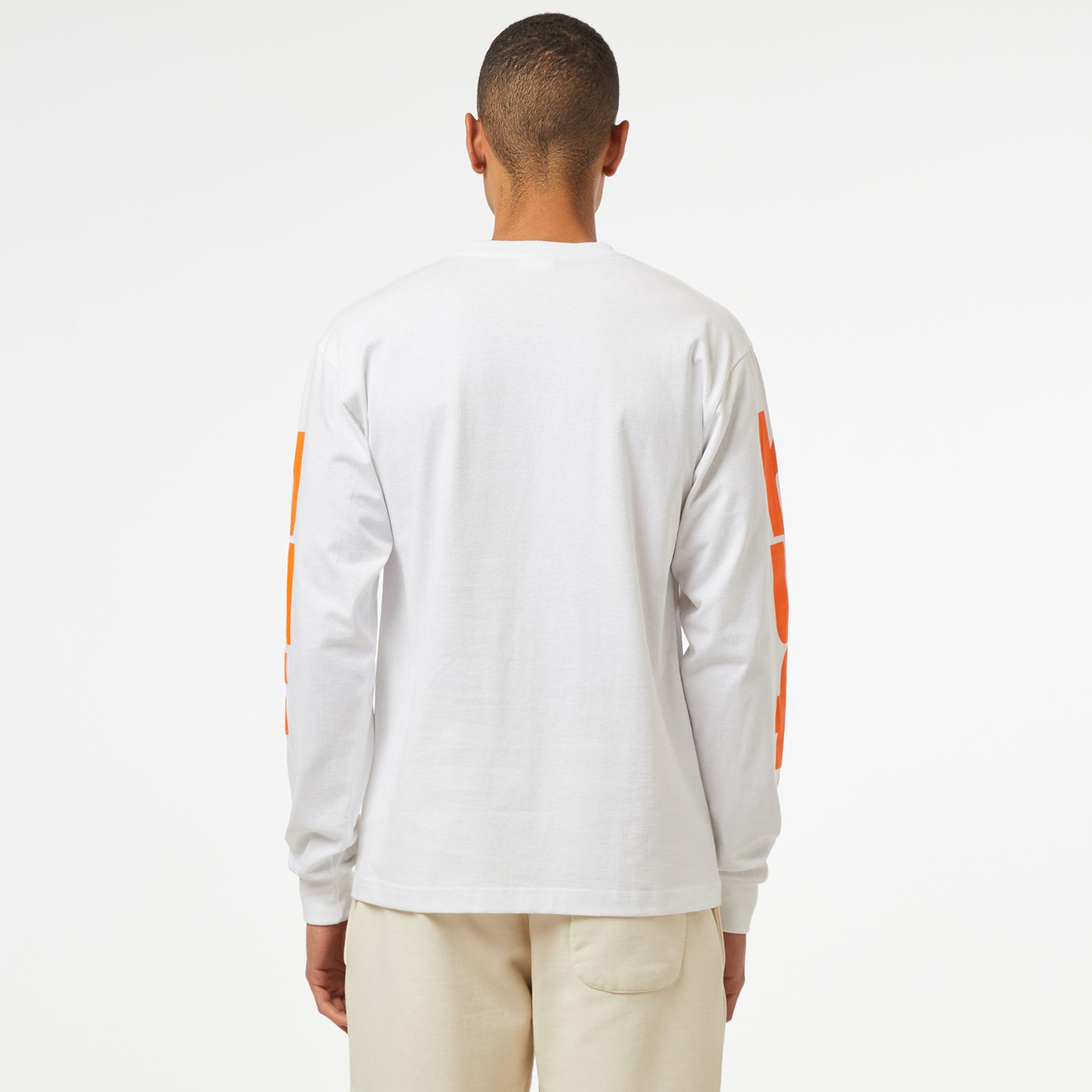 HUF Megablast Stretch L/S Erkek Beyaz Sweatshirt