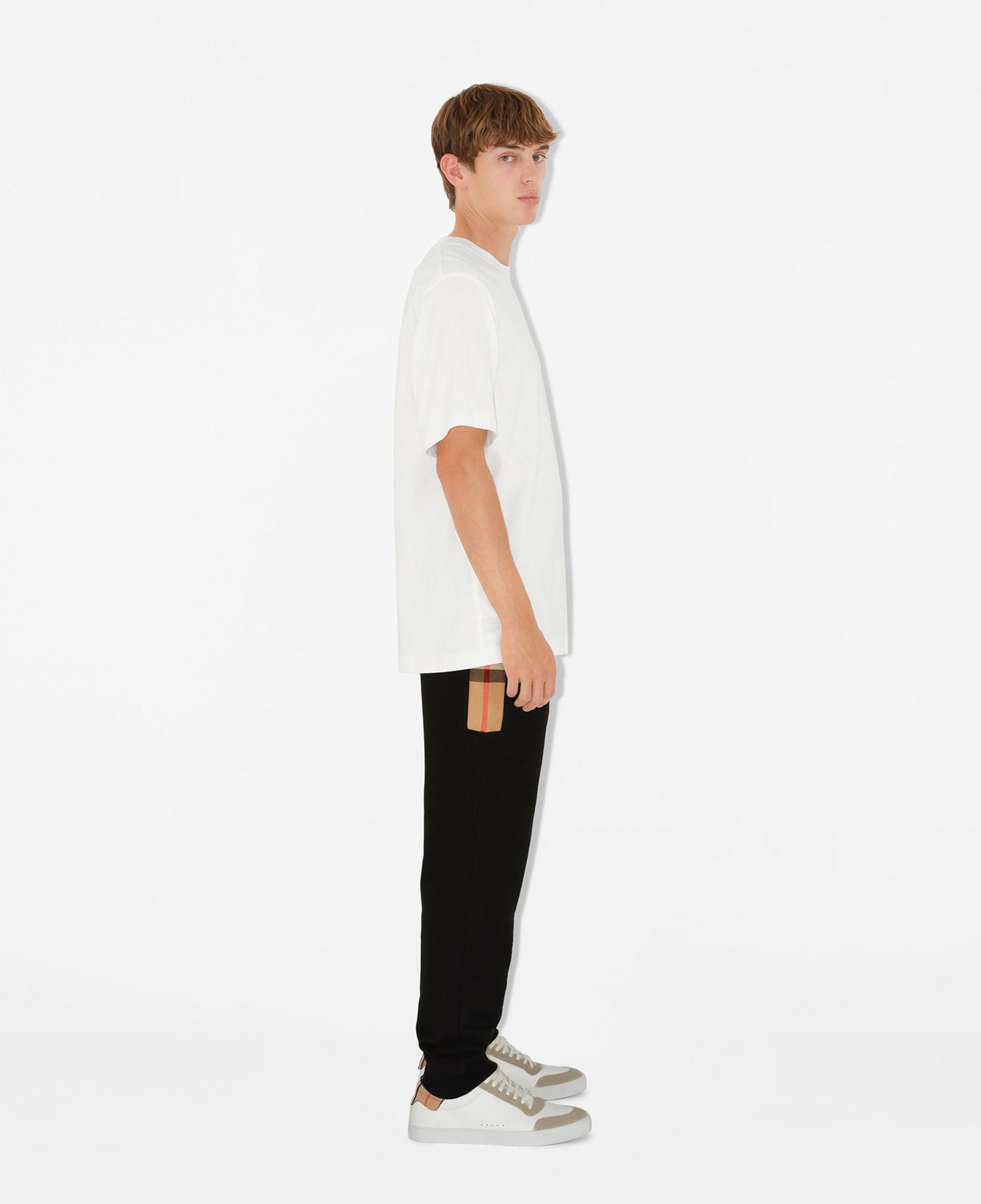 Burberry Check Panel Pamuk Erkek Siyah Eşofman Altı