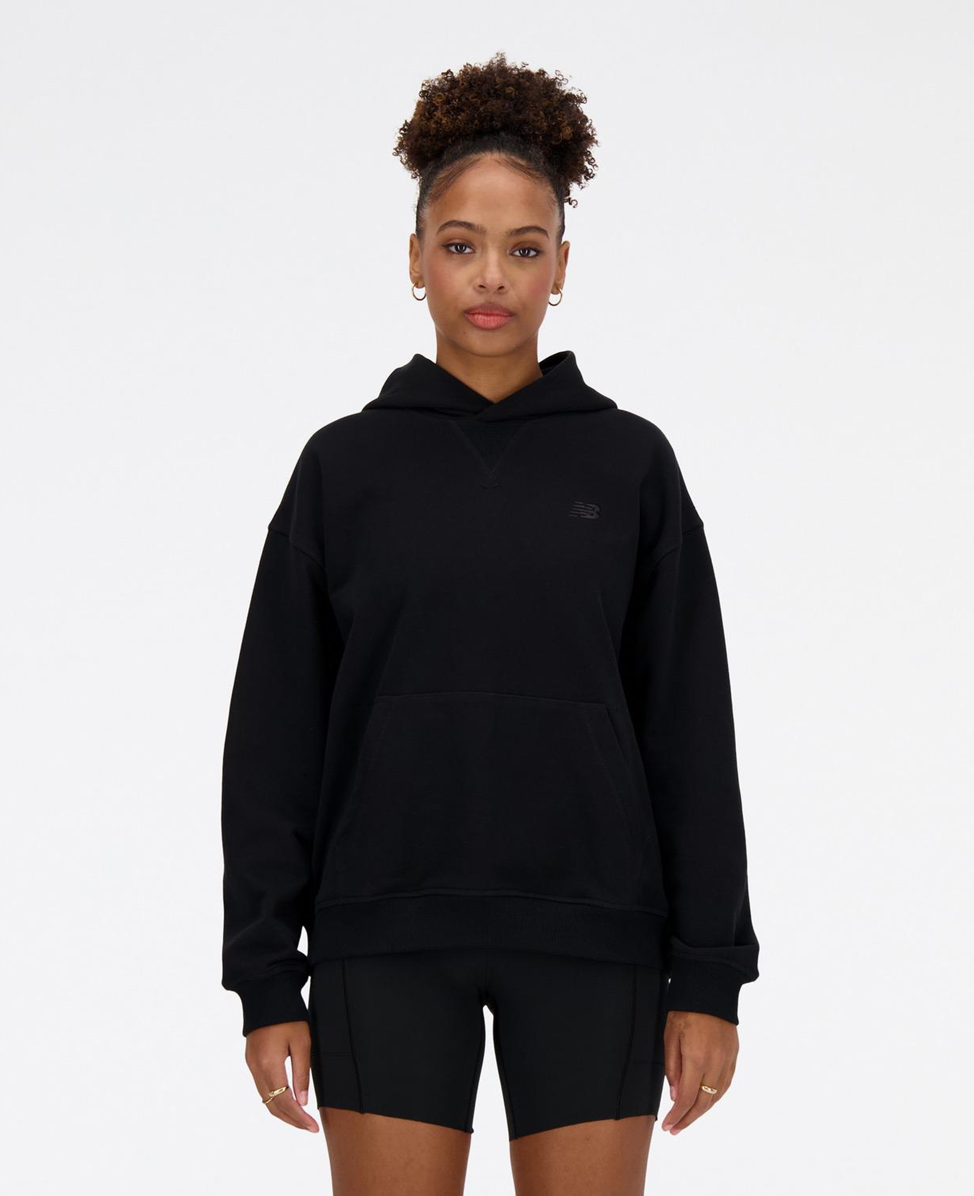 New Balance Athletics French Terry Kadın Siyah Hoodie