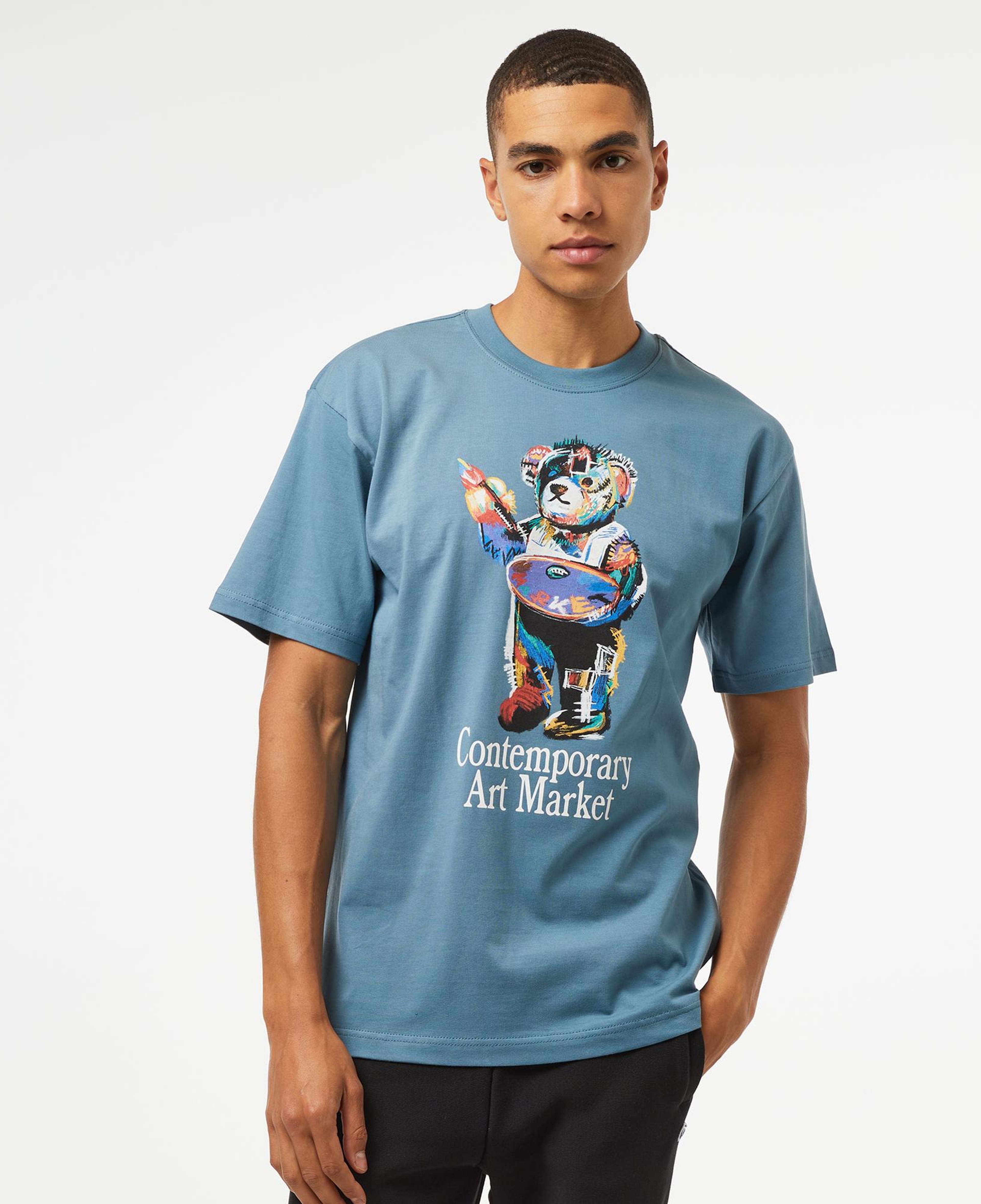 Market Art Market Bear Erkek Beyaz T-Shirt