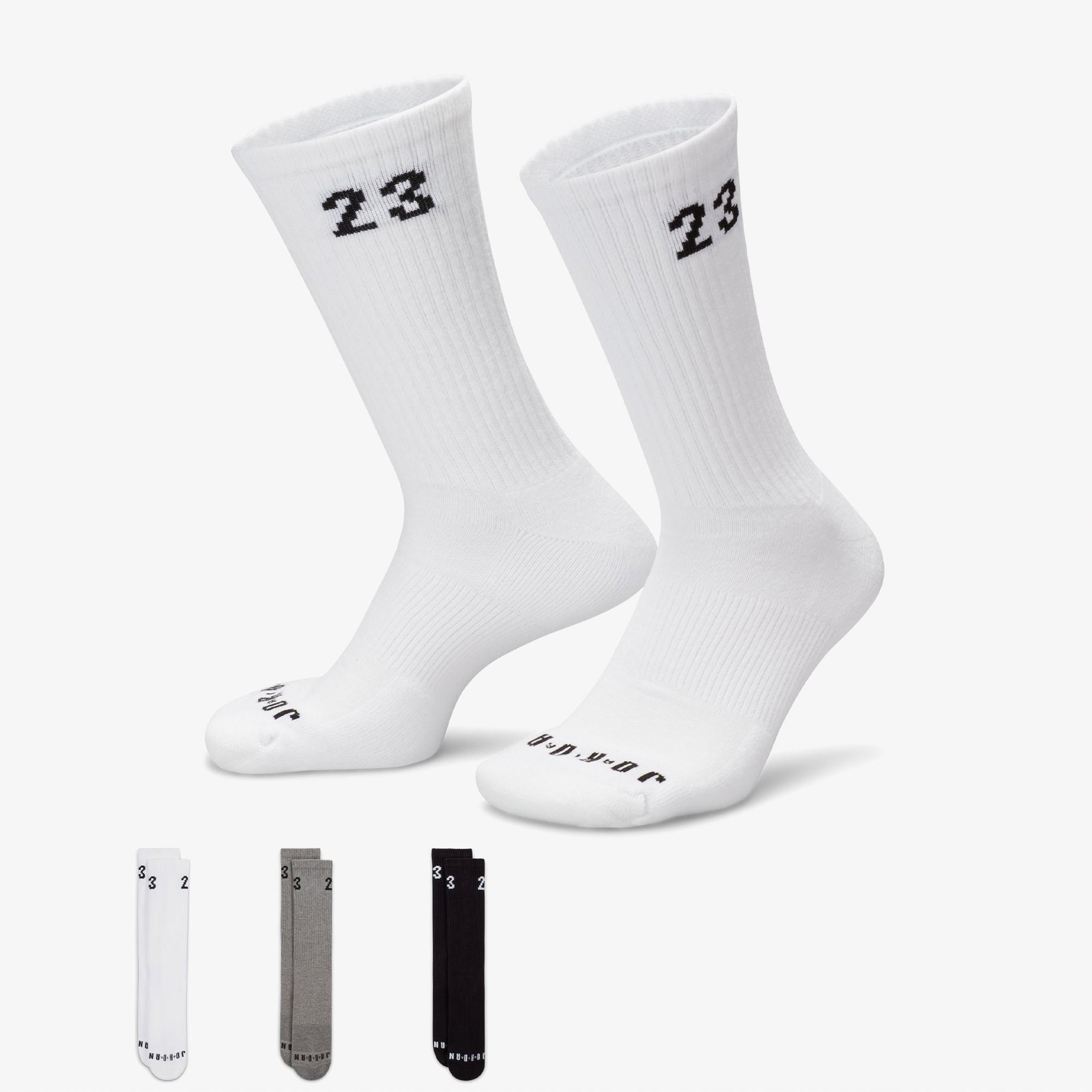 Jordan Essentials Crew 3' lü Unisex Renkli Çorap