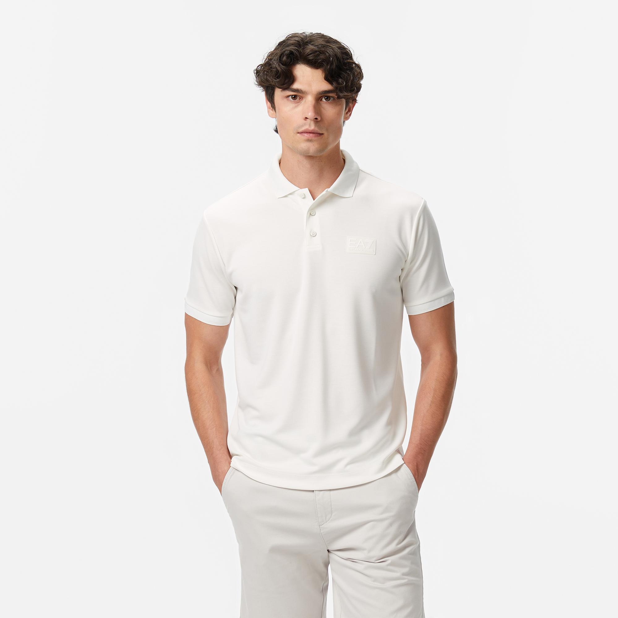 EA7 Erkek Beyaz Polo