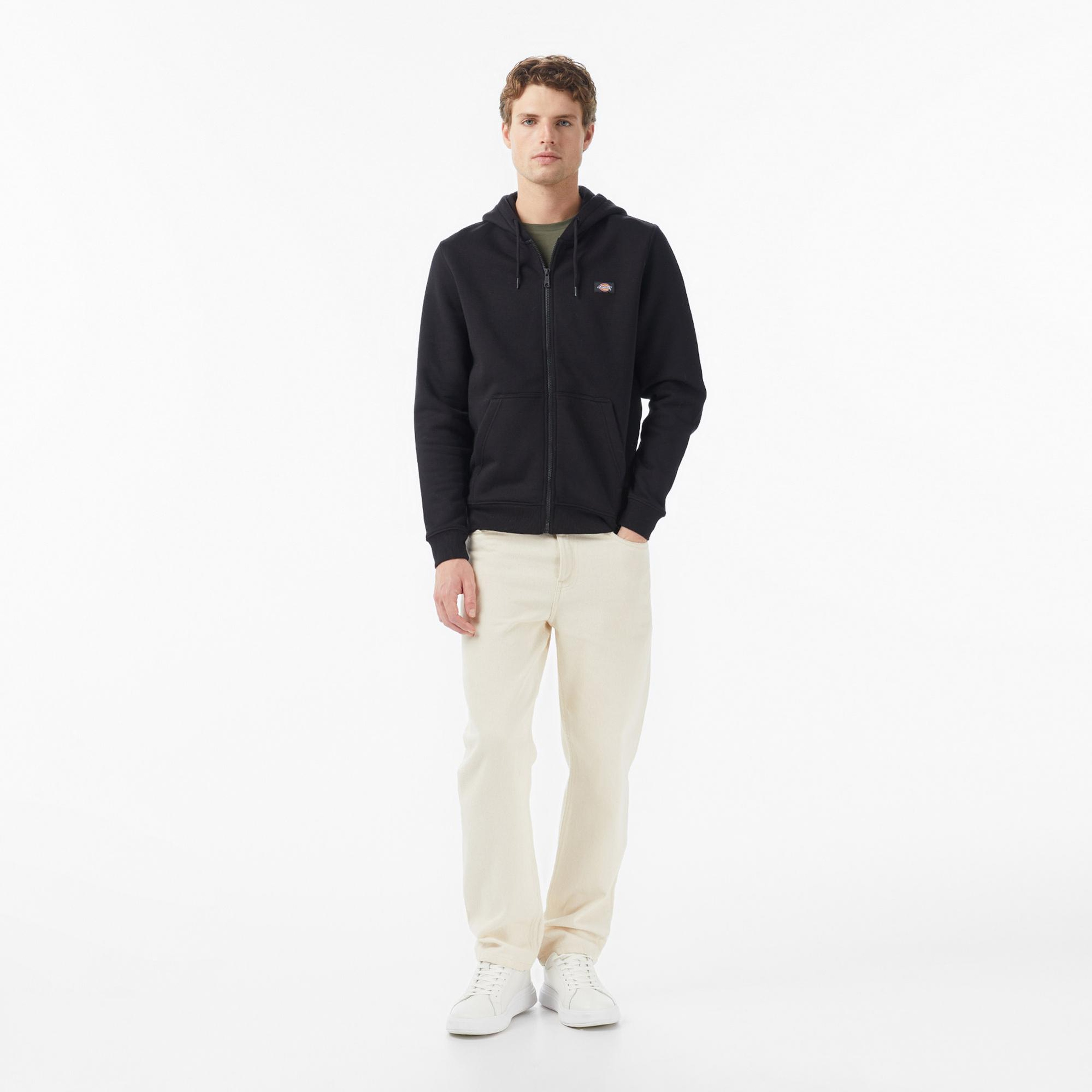 Dickies Oakport Zip Erkek Siyah Sweatshirt