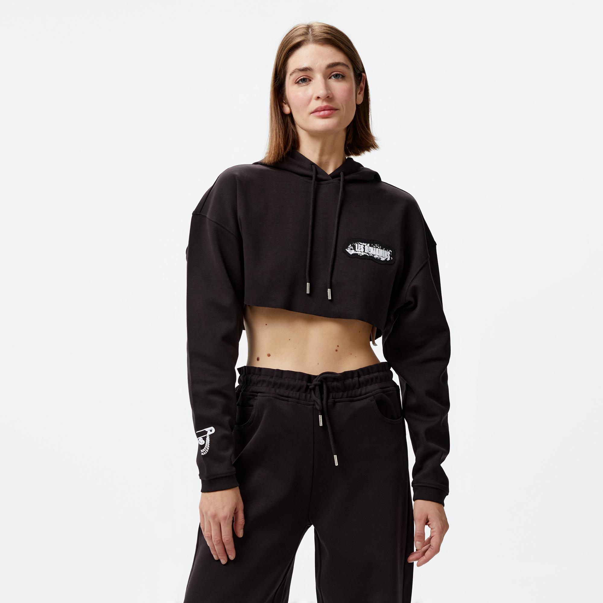 Les Benjamins 012 Kadın Siyah Sweatshirt