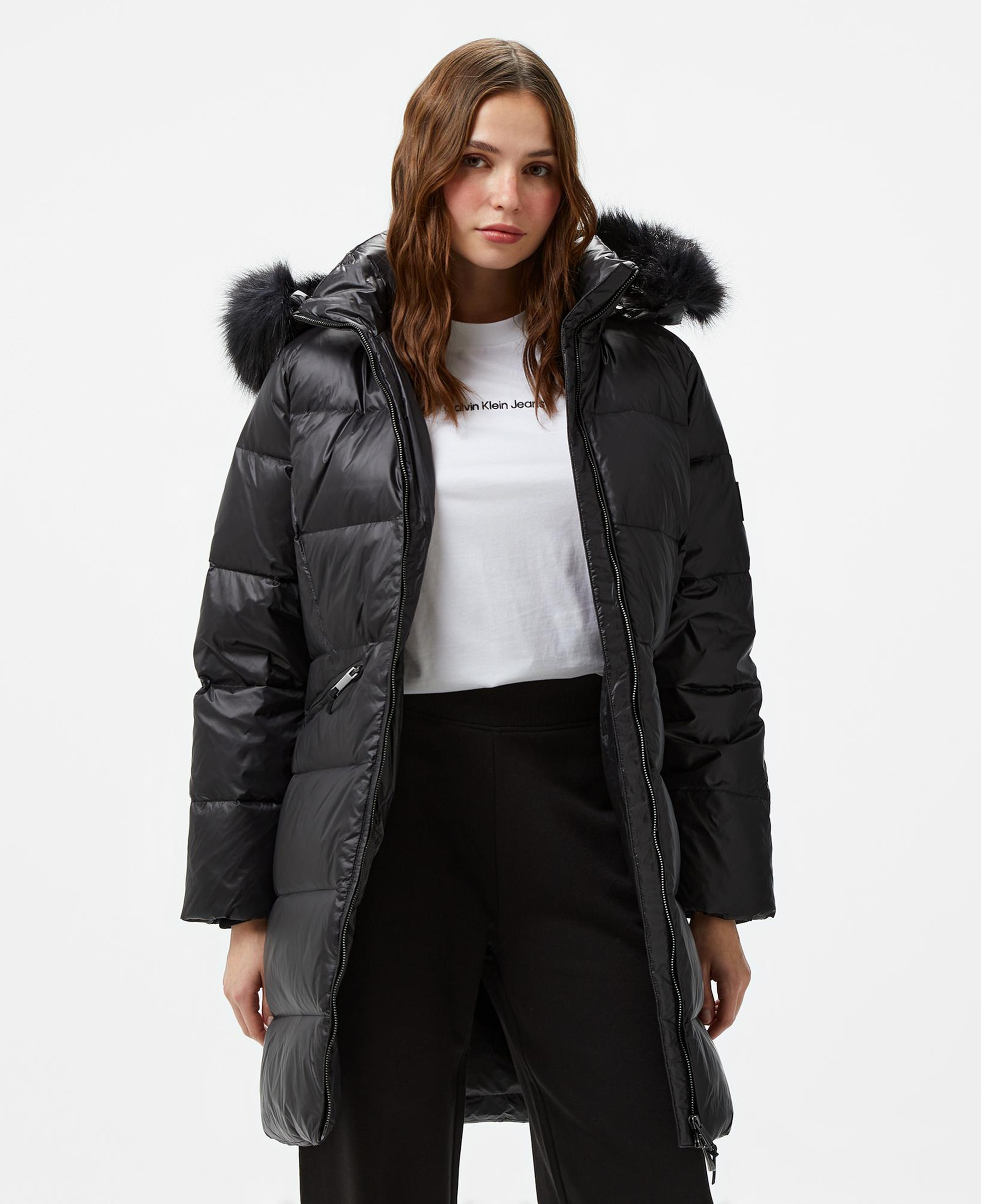 Calvin Klein Padded Real Down Kadın Siyah Mont