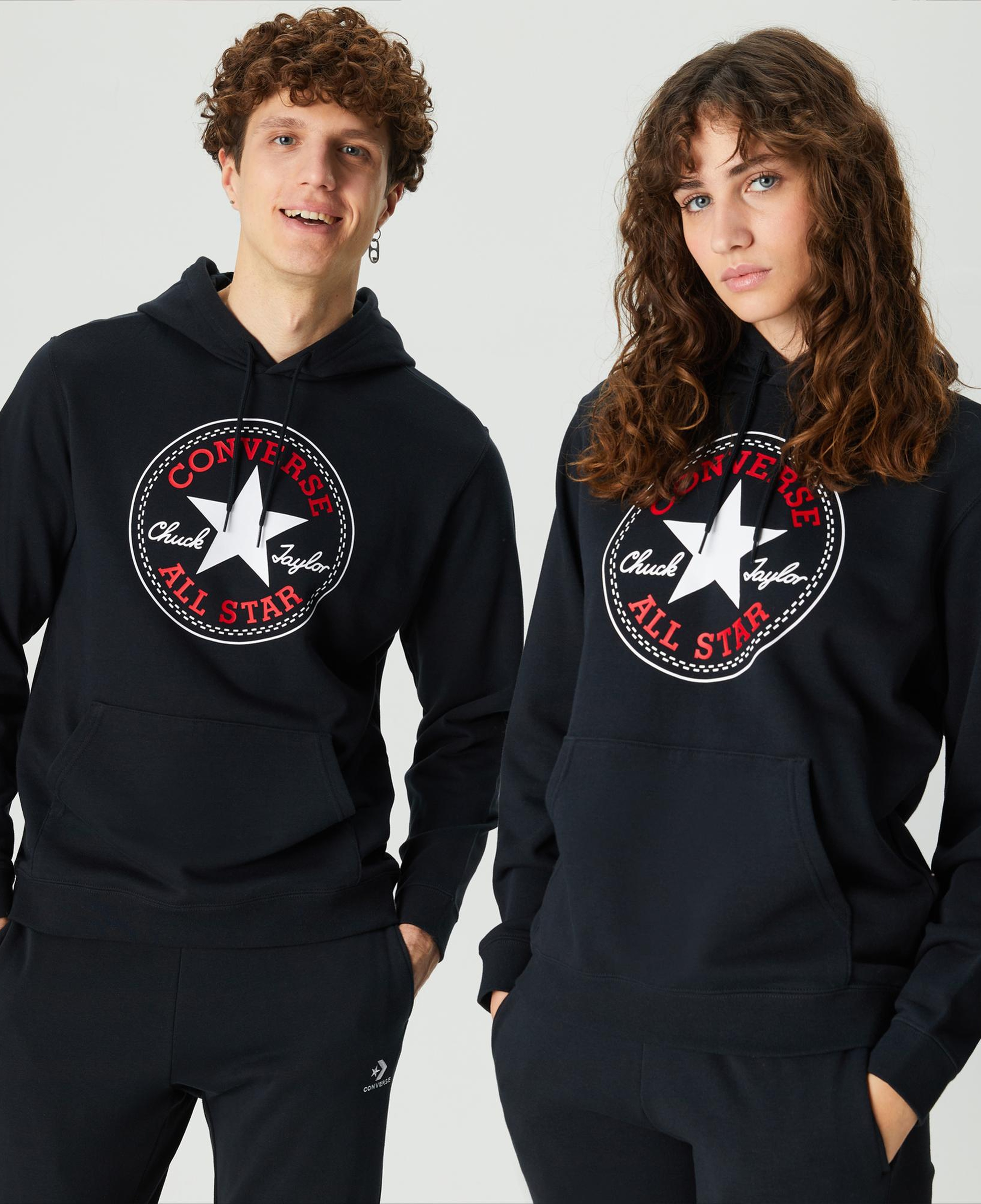 Converse Go-To All Star Patch Standard-Fit Pullover Unisex Lacivert Hoodie