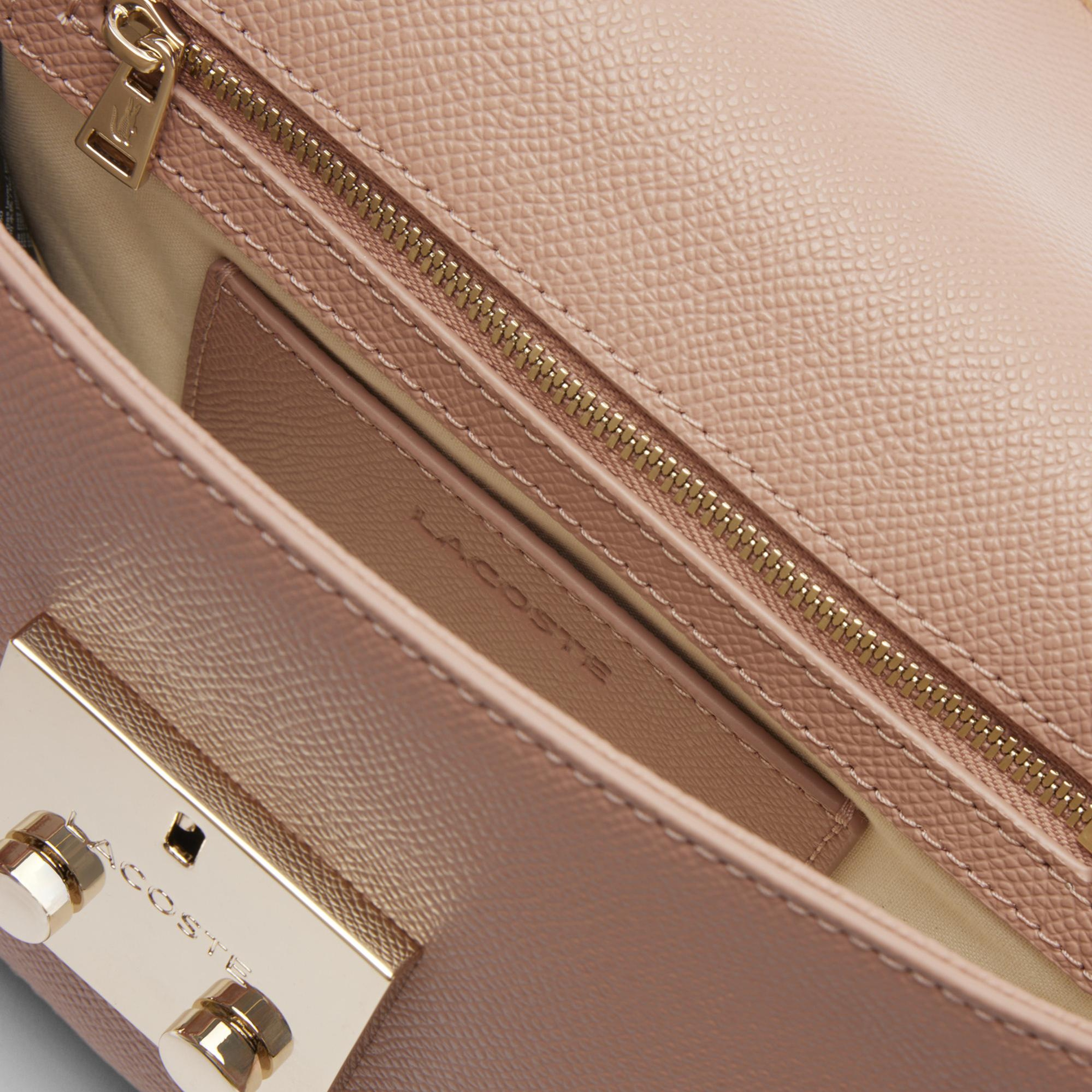 Lacoste Champs-Élysées Kadın Deri Açık Pembe Omuz Çantası