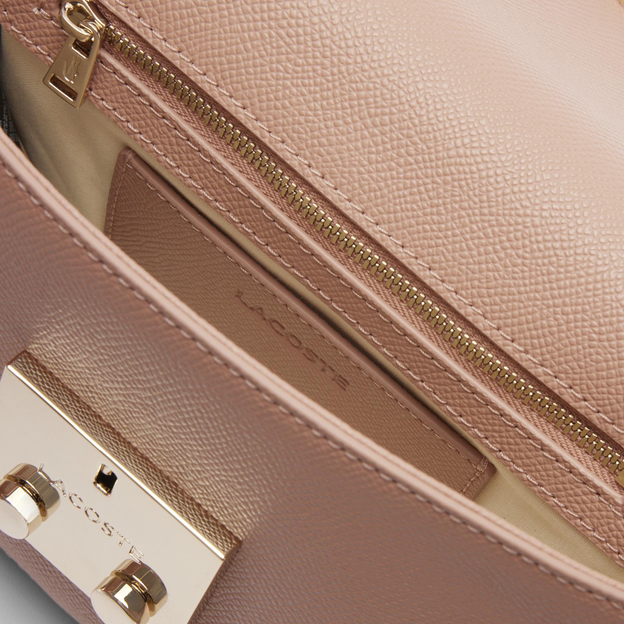 Lacoste Champs-Élysées Kadın Deri Açık Pembe Omuz Çantası