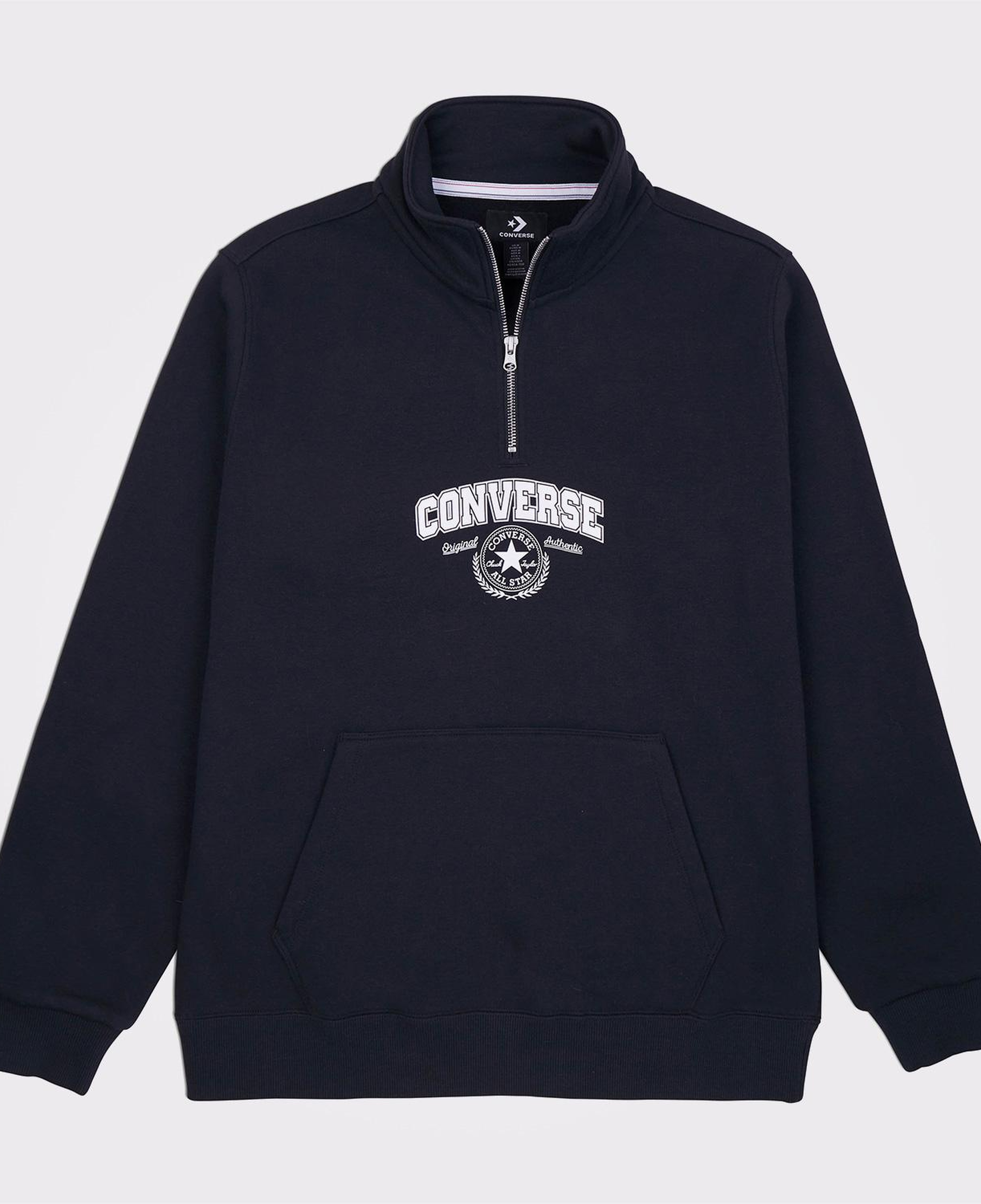 Converse Retro Quarter Zip Erkek Siyah Sweatshirt