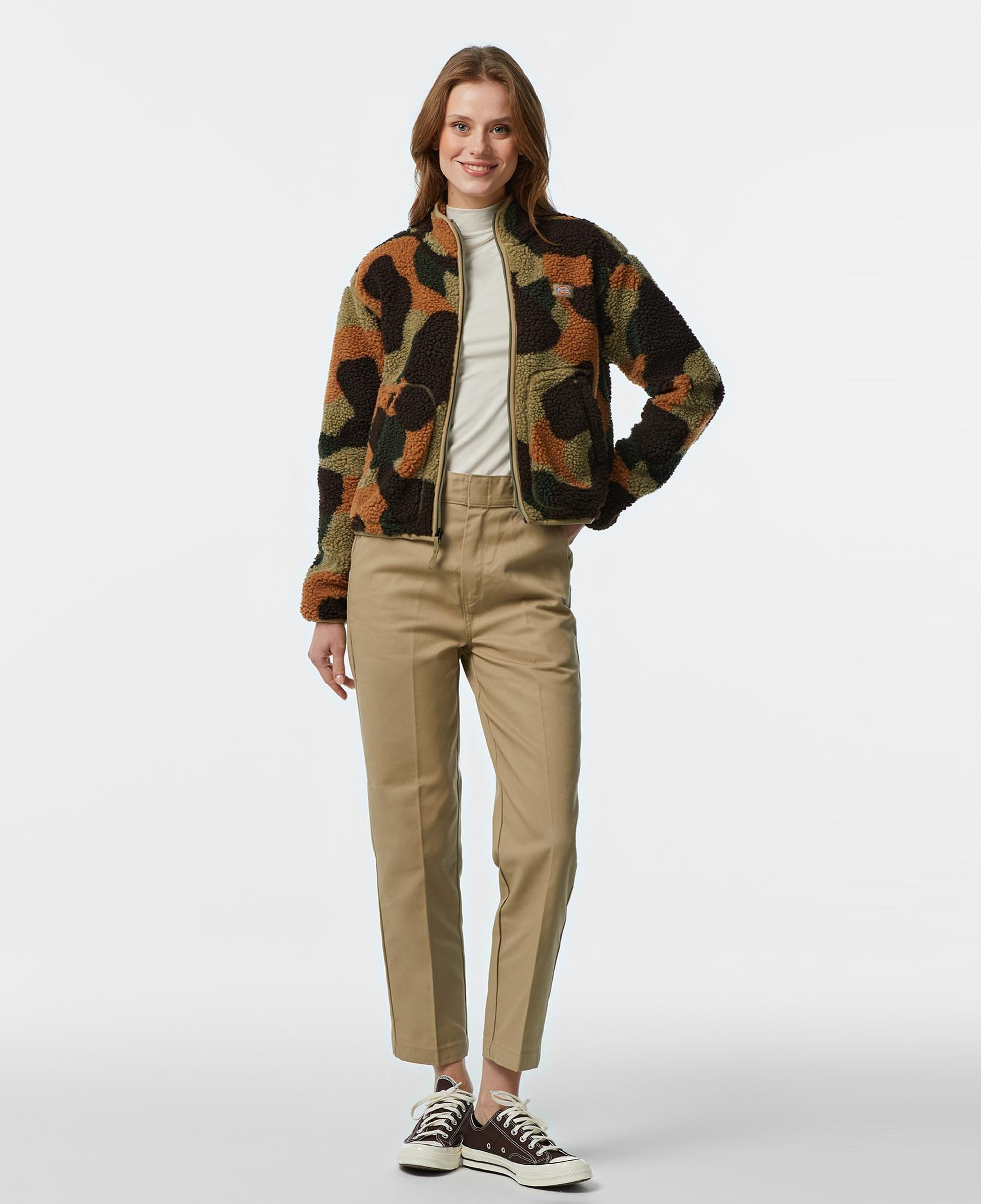 Dickies Mount Hope Camo Kadın Yeşil Sweatshirt