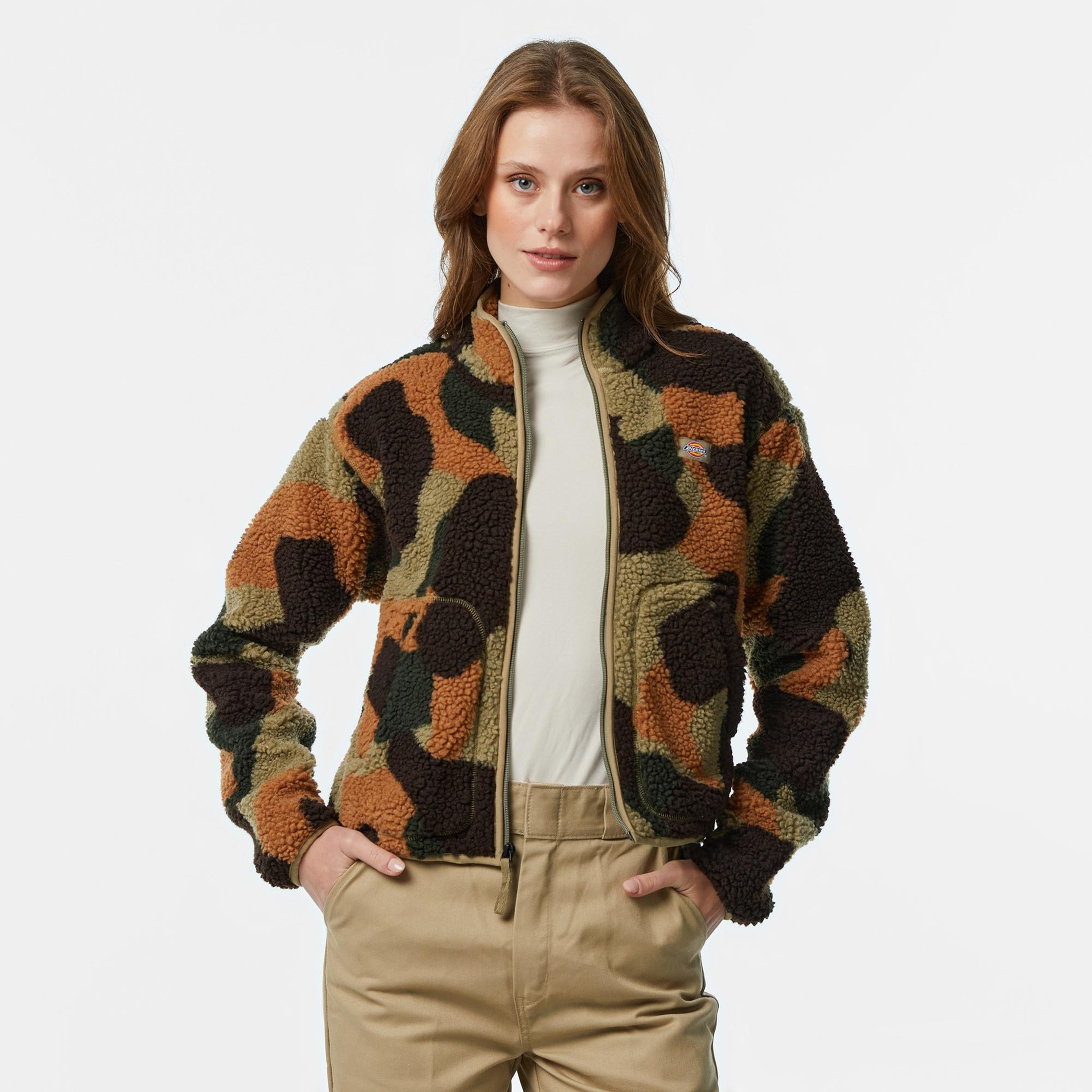 Dickies Mount Hope Camo Kadın Yeşil Sweatshirt