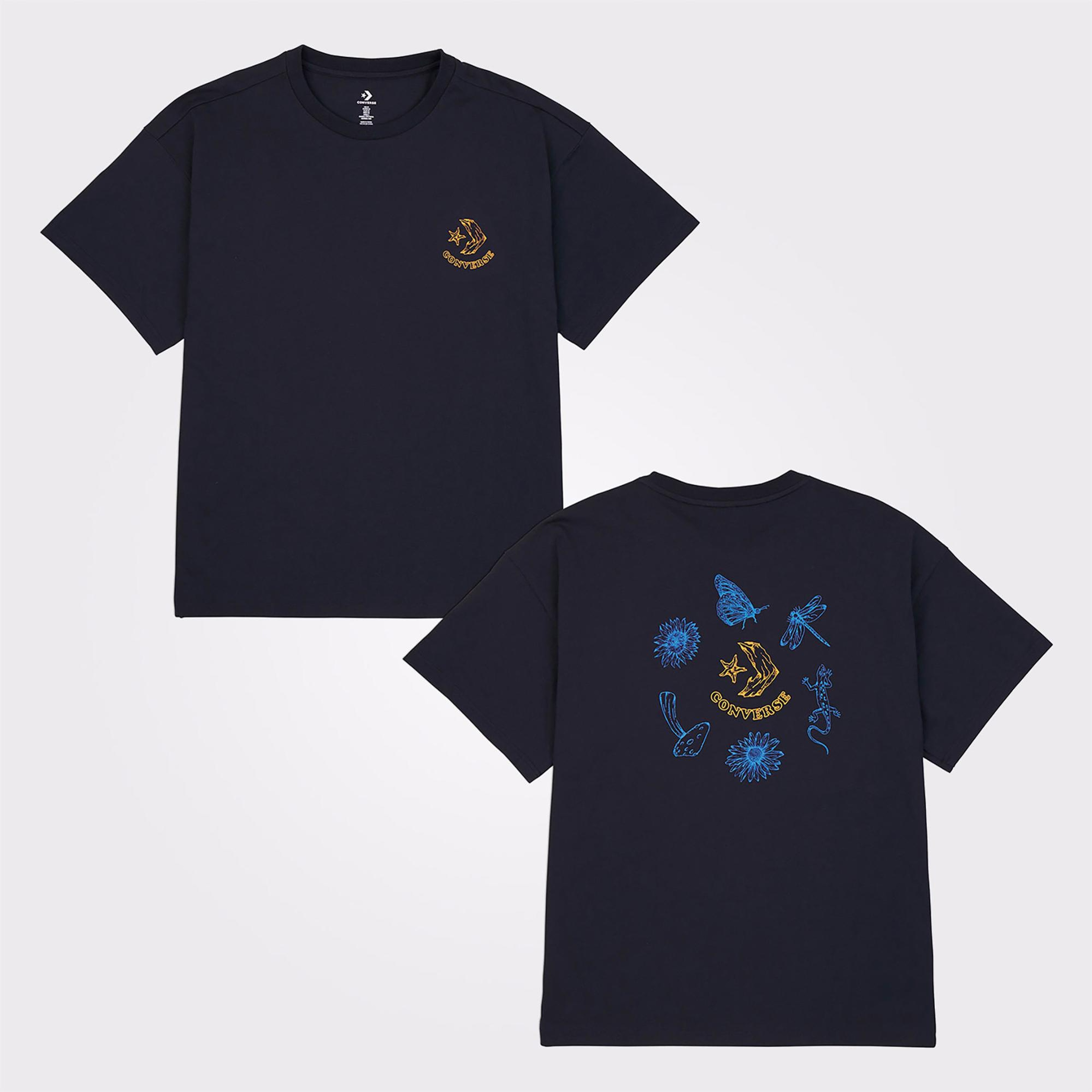 Converse Erkek Baskılı Siyah T-Shirt