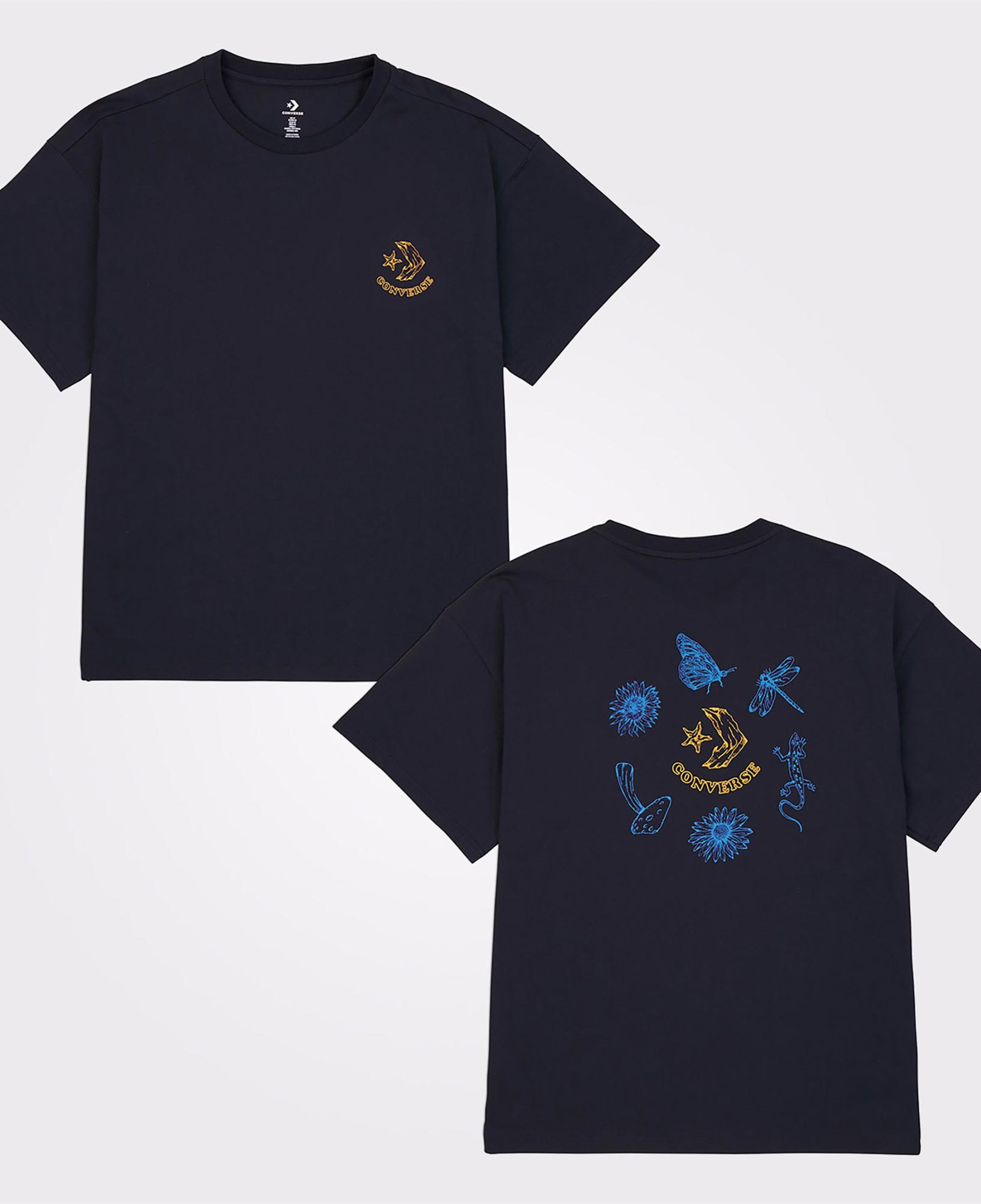 Converse Erkek Baskılı Siyah T-Shirt