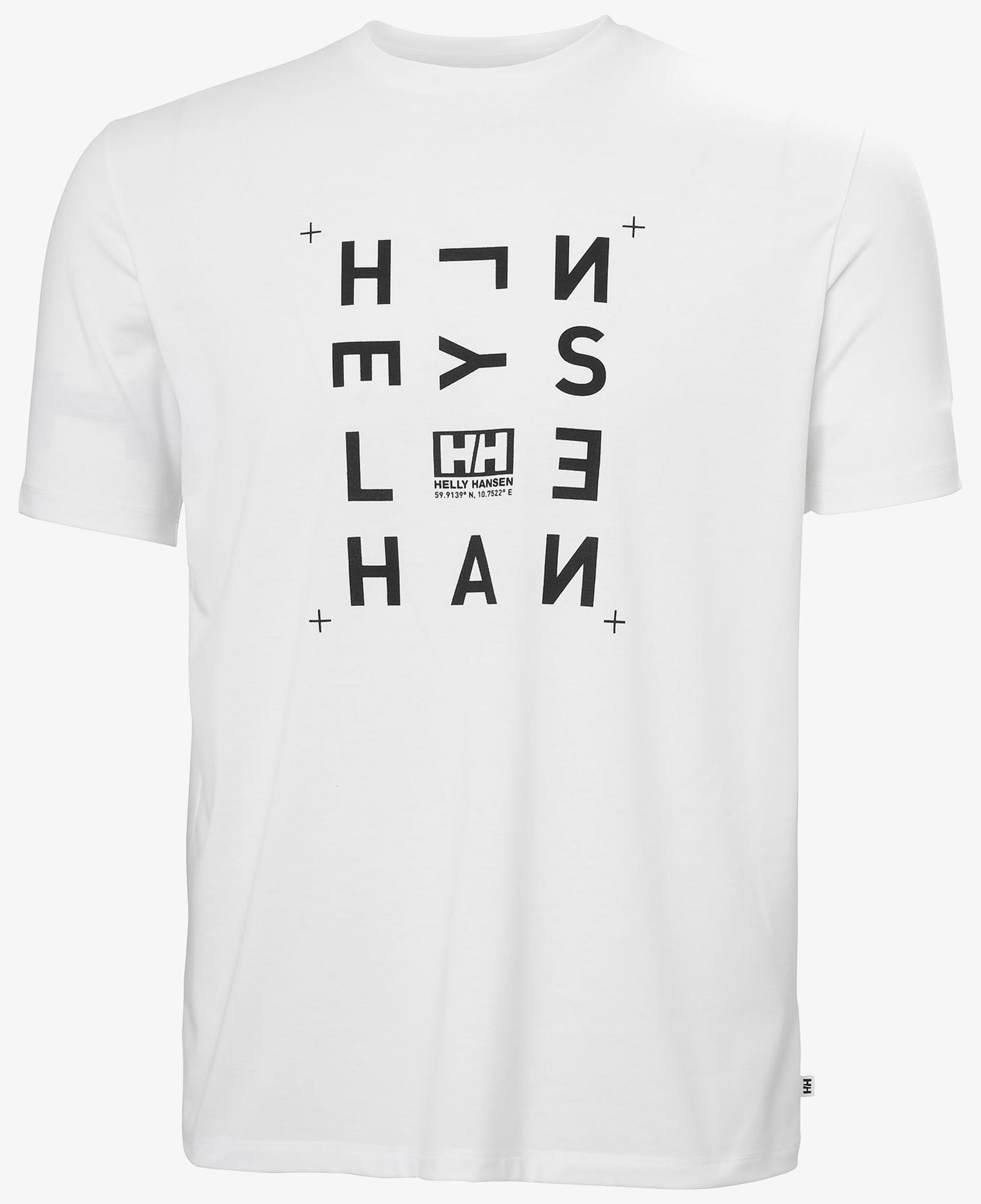 Helly Hansen Skog Recycled Graphic Erkek Beyaz T-shirt
