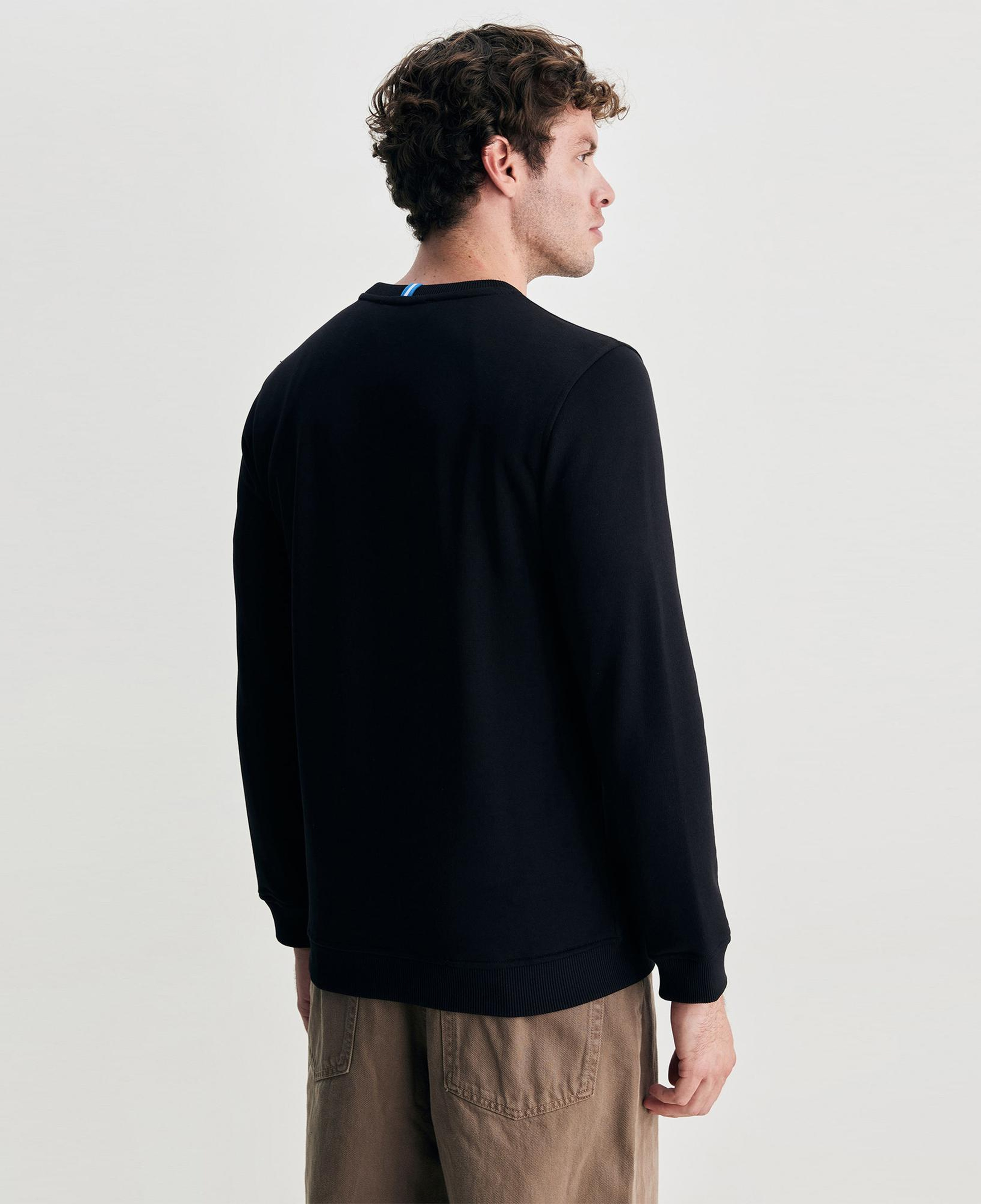 Ucla Valley Erkek Siyah Bisiklet Yaka Sweatshirt