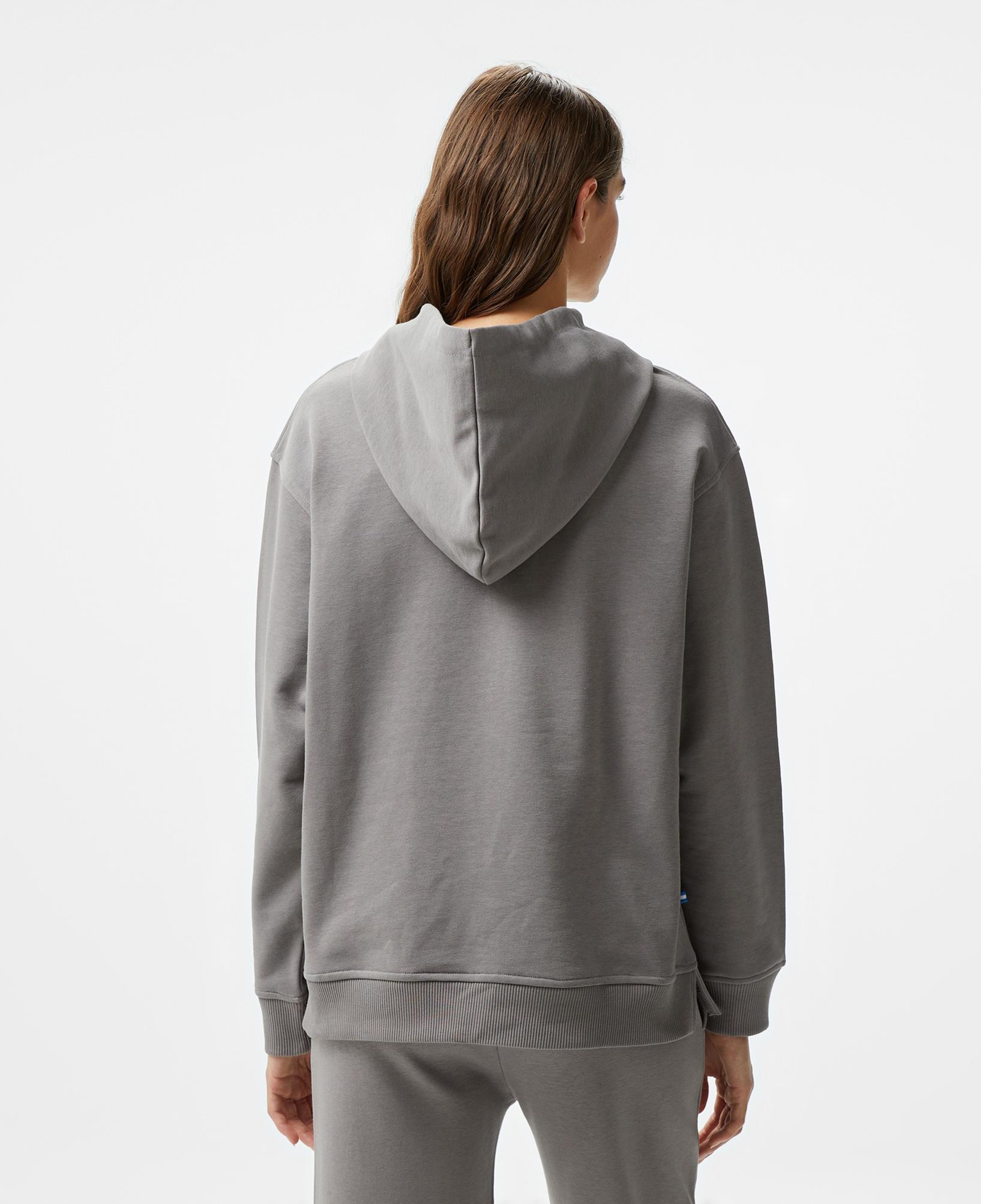 Ucla Jess Nakışlı Kadın Gri Kapüşonlu Sweatshirt