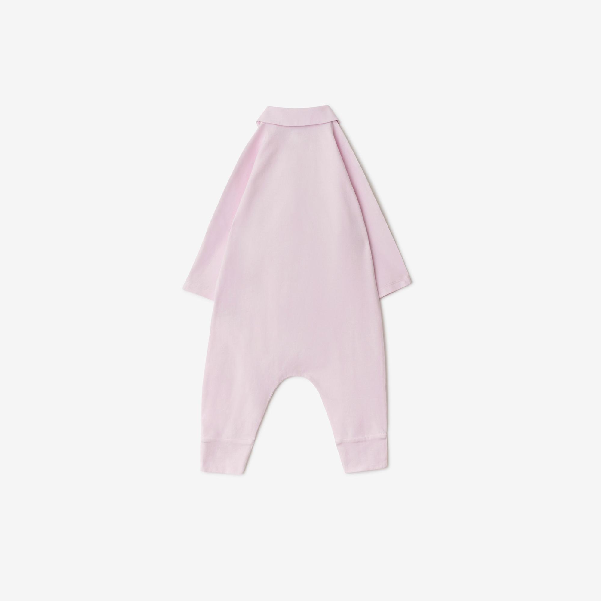 Burberry Hamilton Stretch Cotton Three-Piece Çocuk Pembe Bebek Takımı