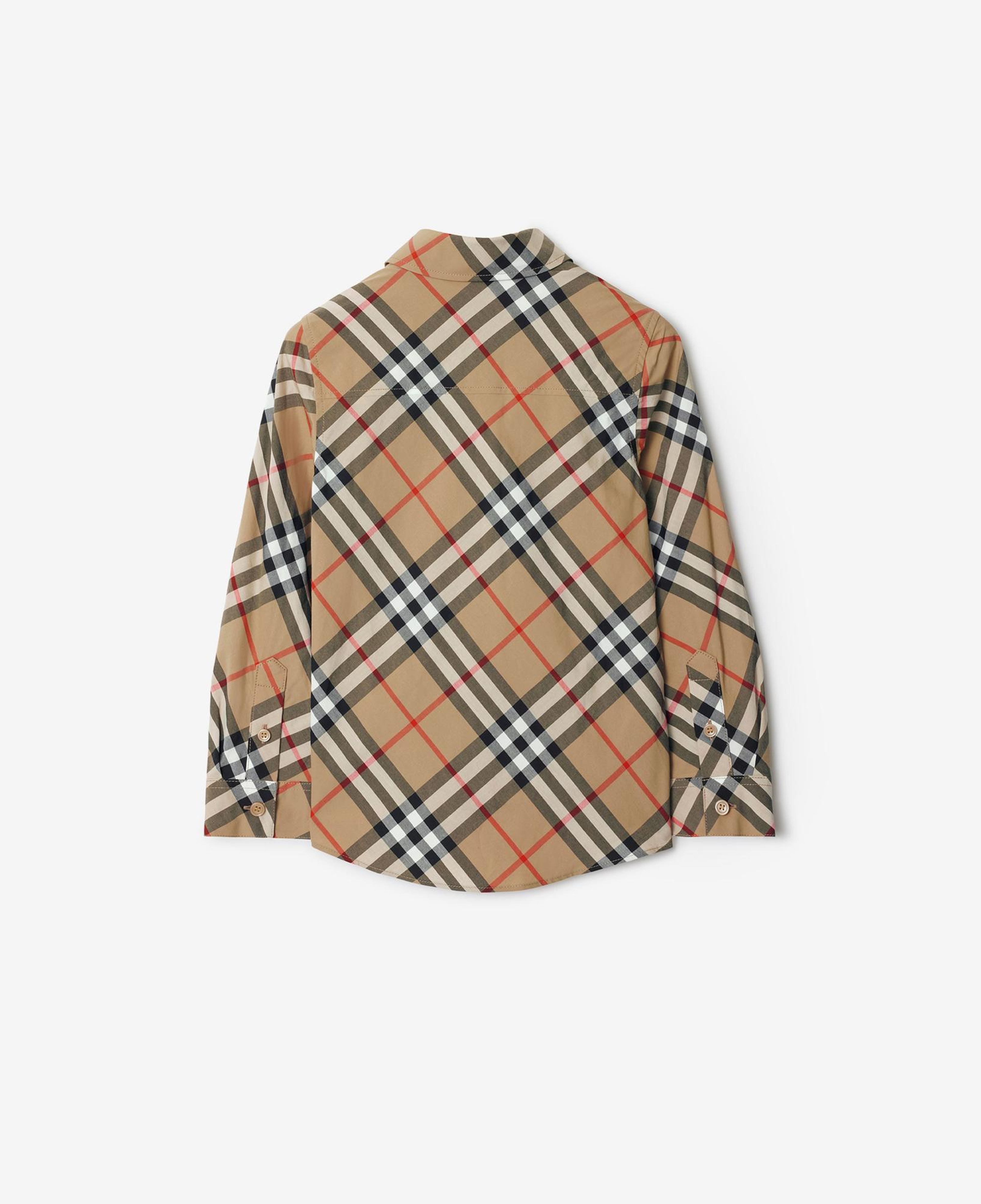 Burberry Check Pamuklu Çocuk Bej Gömlek