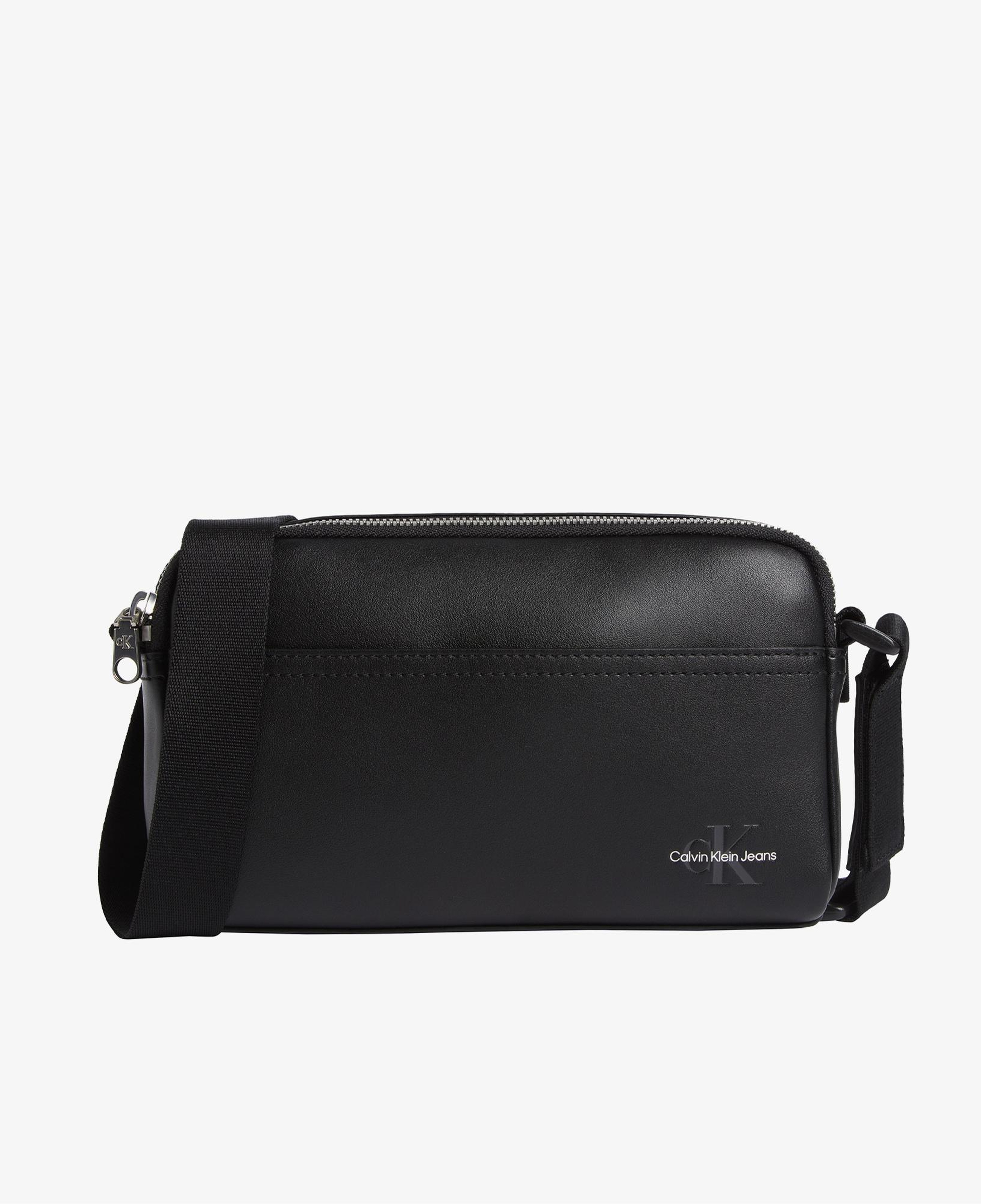 Calvin Klein Jeans Monogram Erkek Siyah Çapraz Çanta